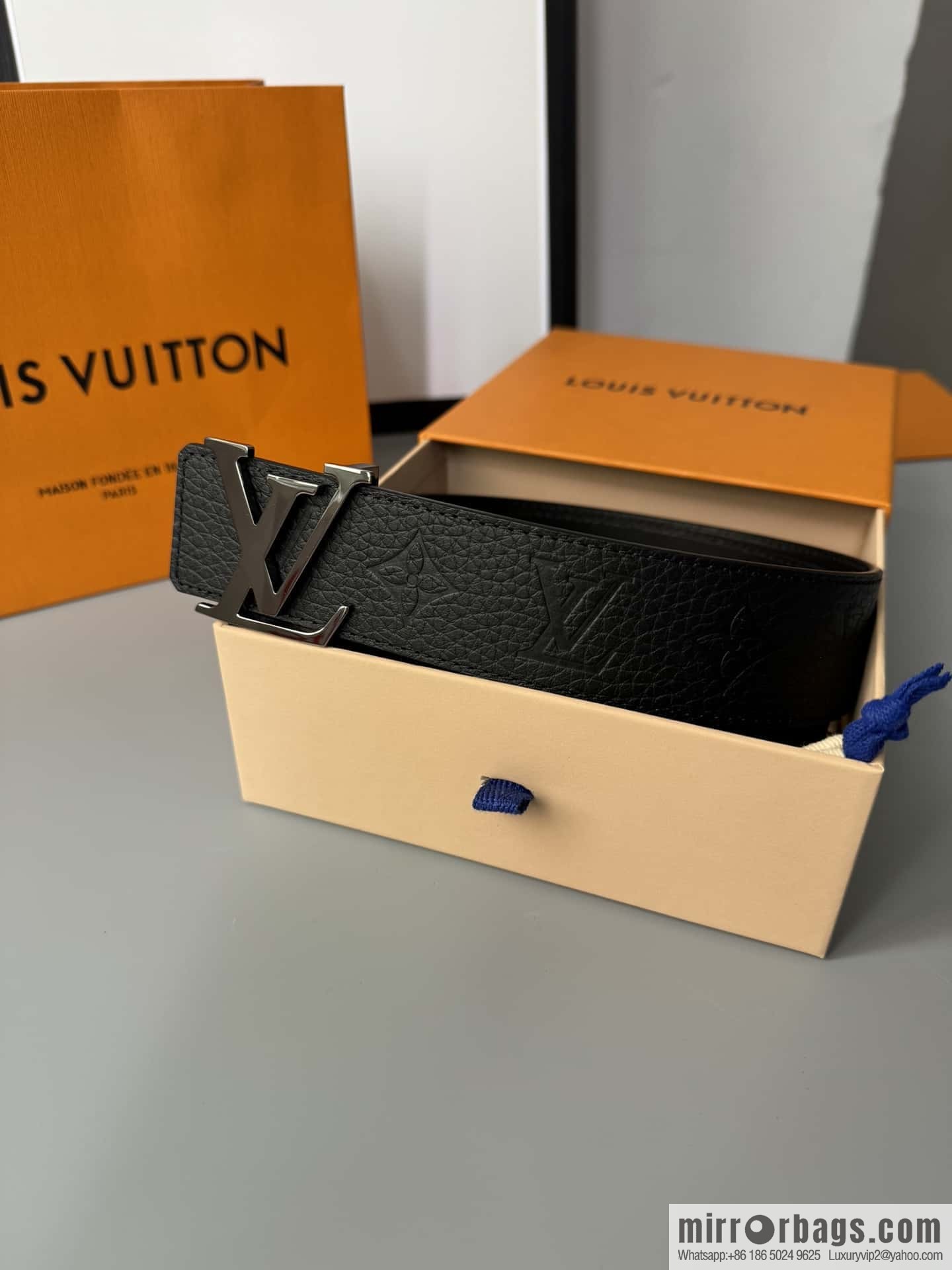 LV/Louis Vuitton Shape MNG Climbing Double Sided Belt 40mm
