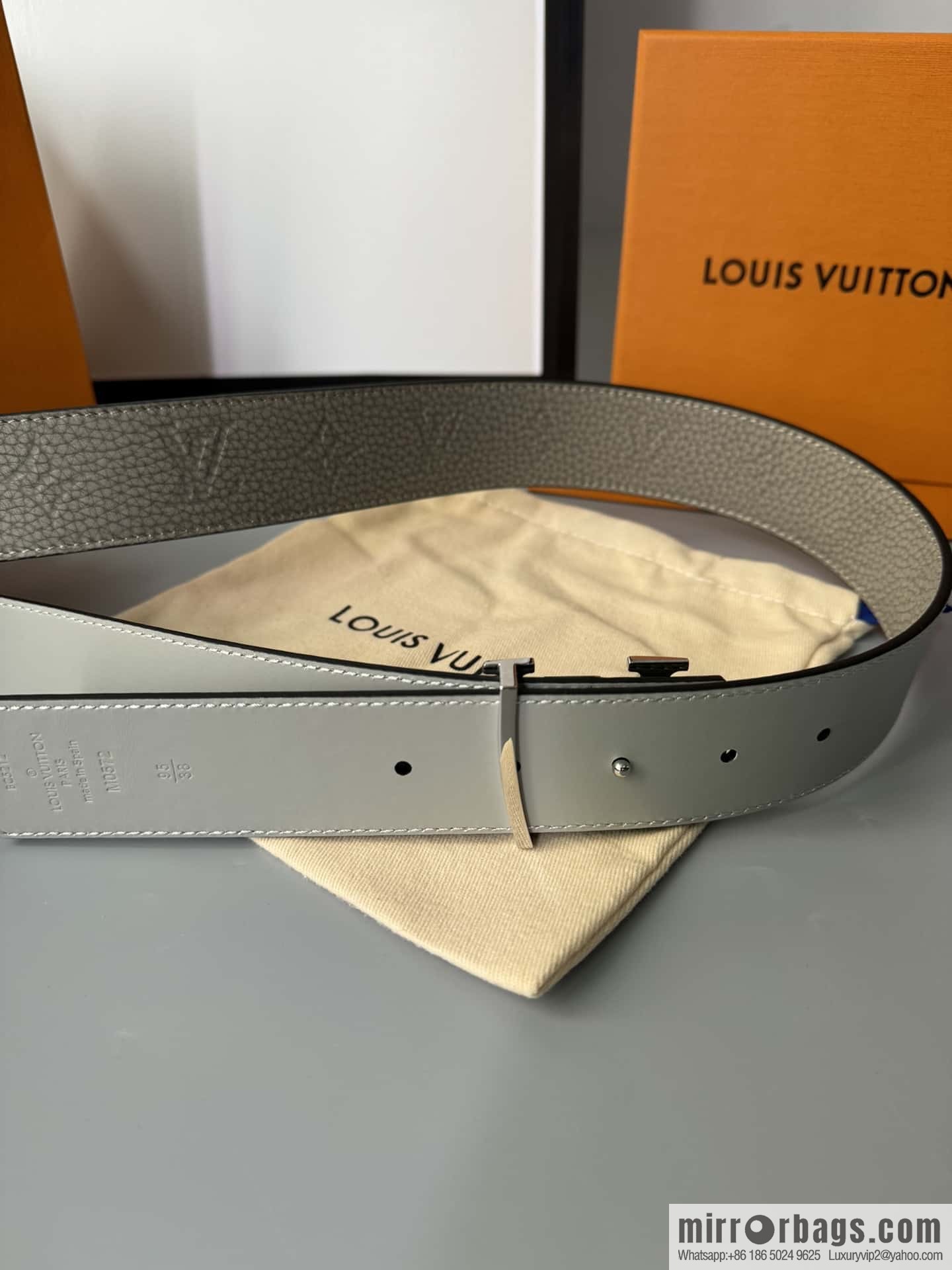 LV/Louis Vuitton Shape MNG Climbing Double Sided Belt 40mm