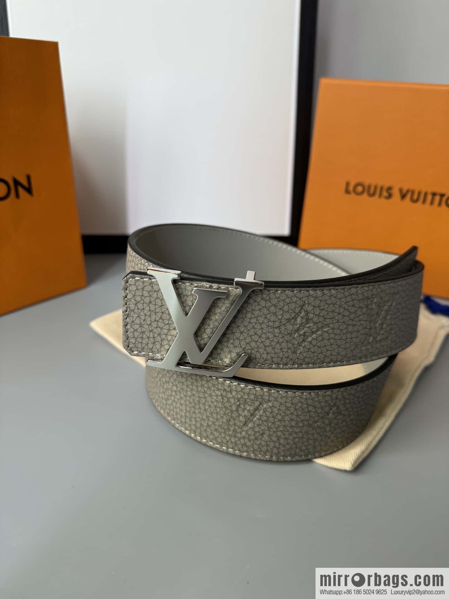 LV/Louis Vuitton Shape MNG Climbing Double Sided Belt 40mm