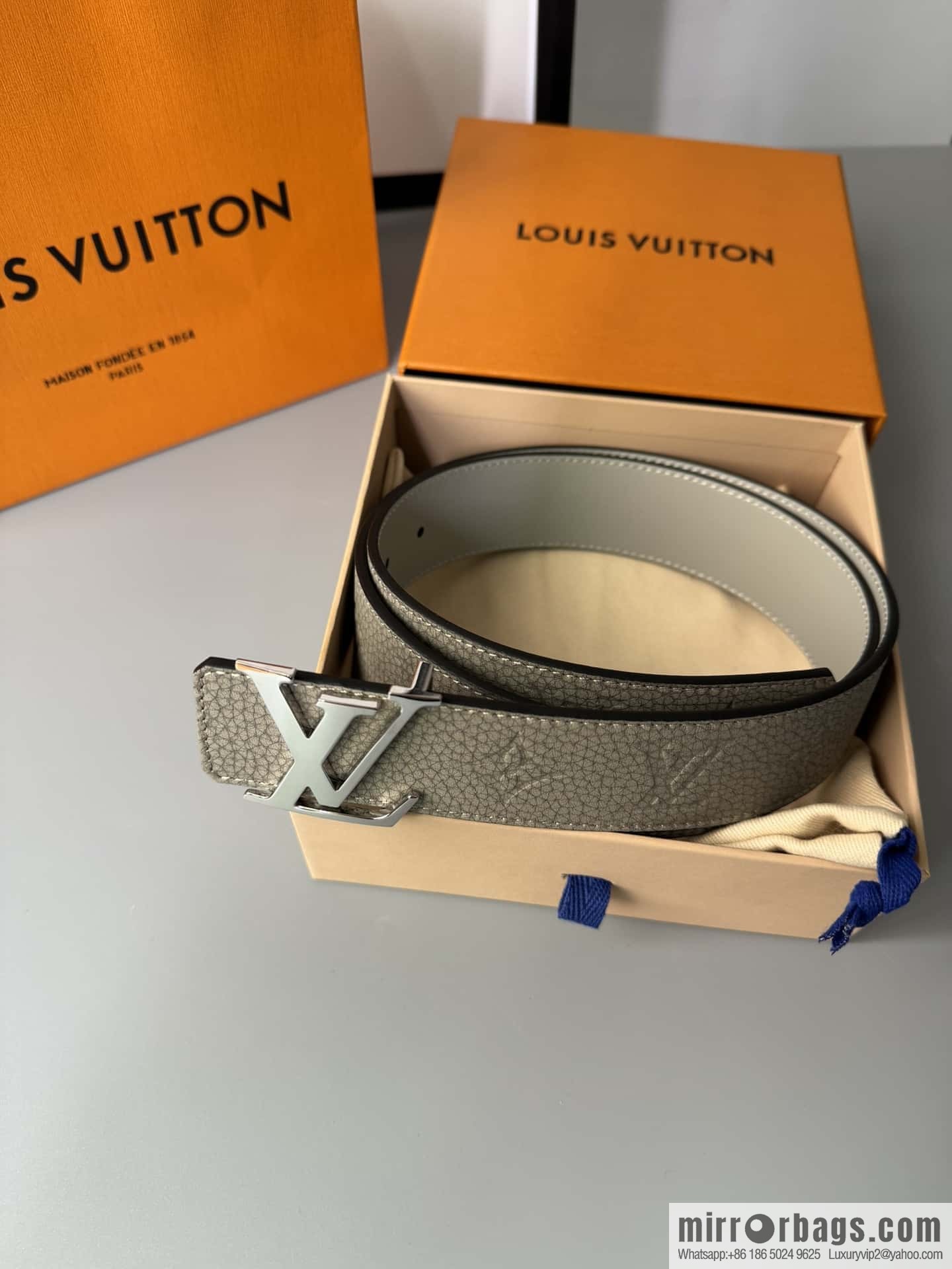 LV/Louis Vuitton Shape MNG Climbing Double Sided Belt 40mm