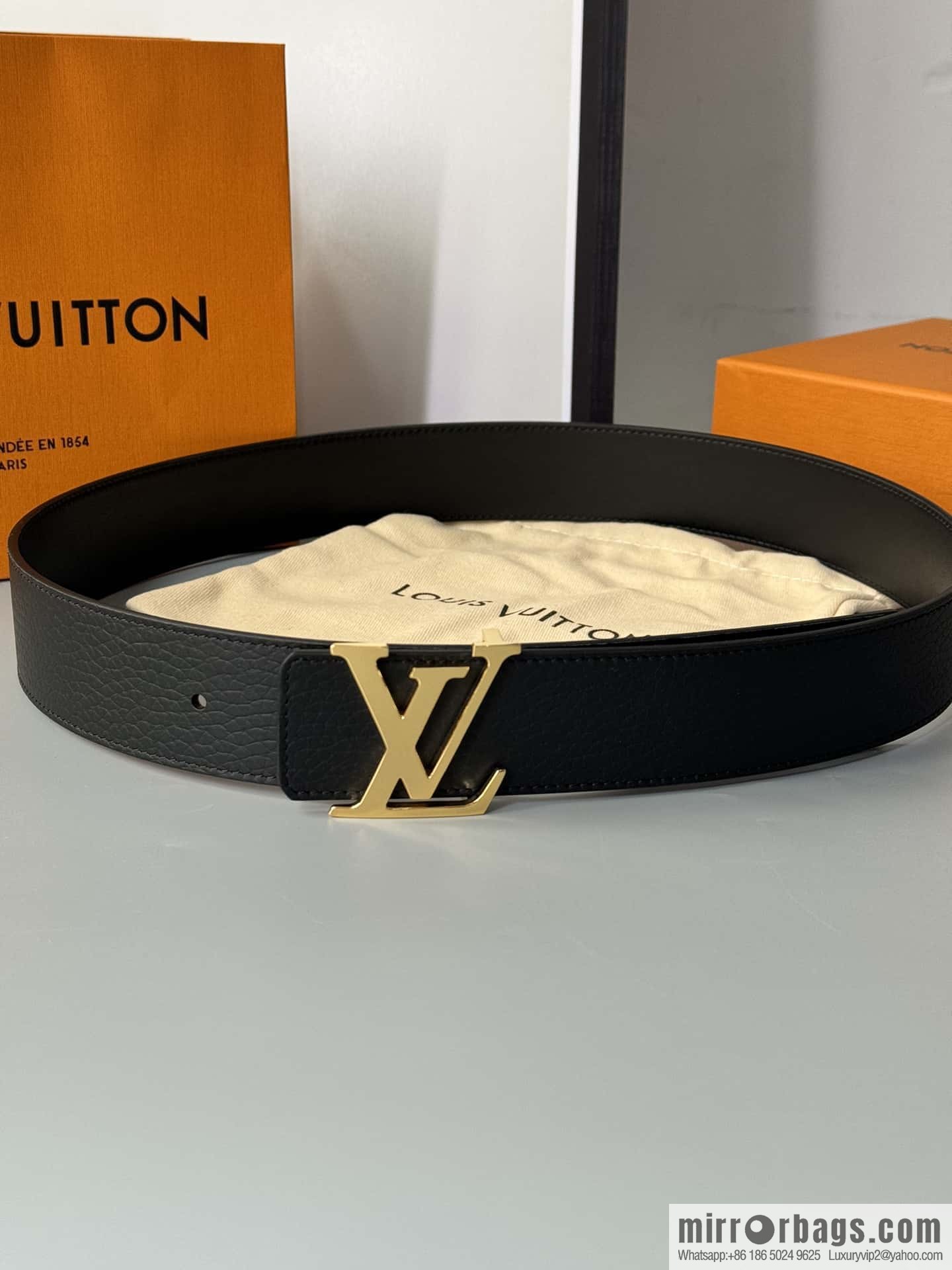 LV/Louis Vuitton Shape MNG Climbing Double Sided Belt 40mm