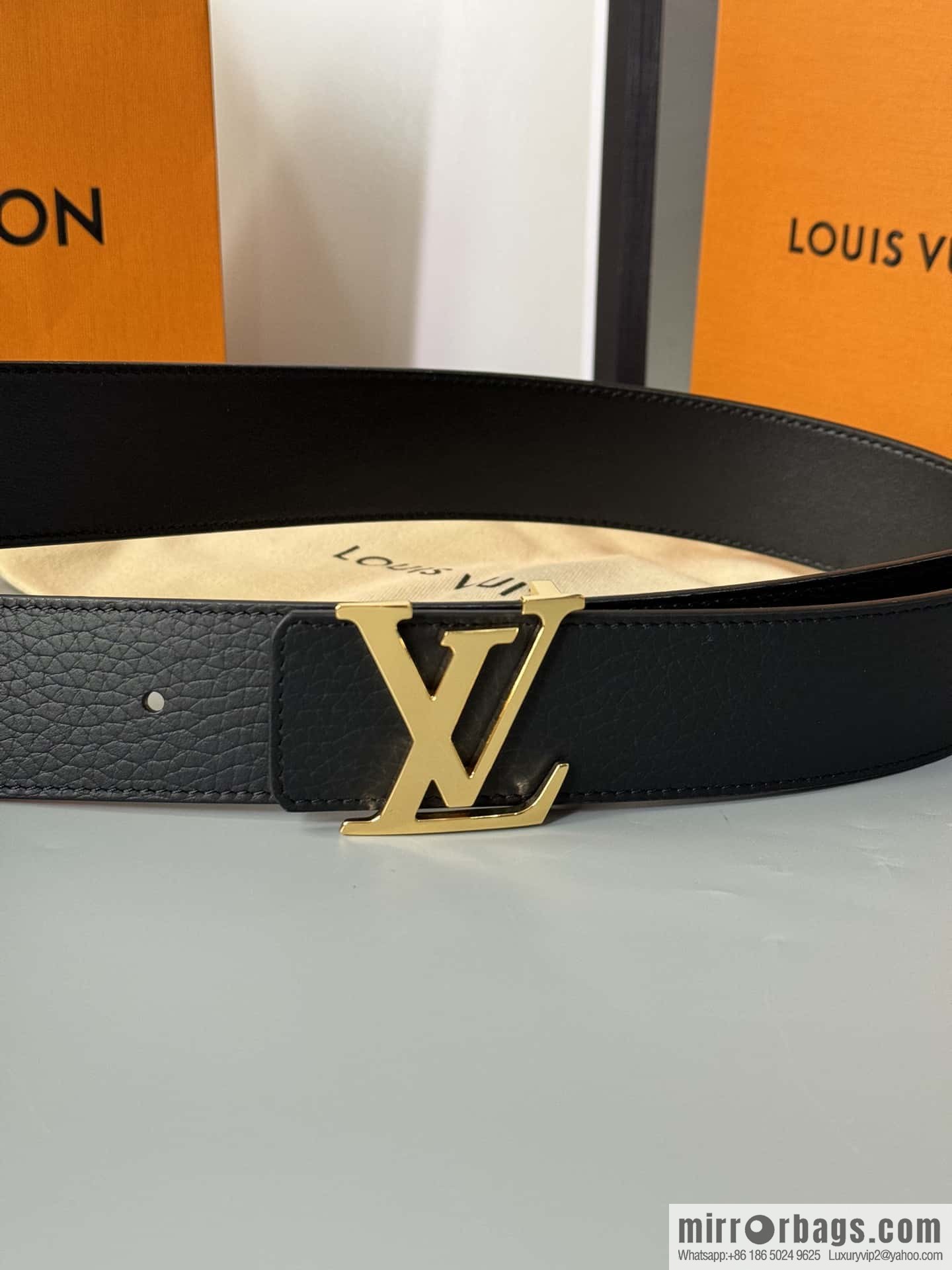 LV/Louis Vuitton Shape MNG Climbing Double Sided Belt 40mm