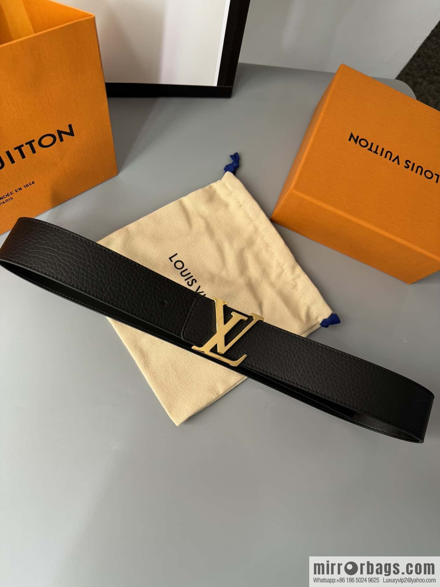 LV/Louis Vuitton Shape MNG Climbing Double Sided Belt 40mm