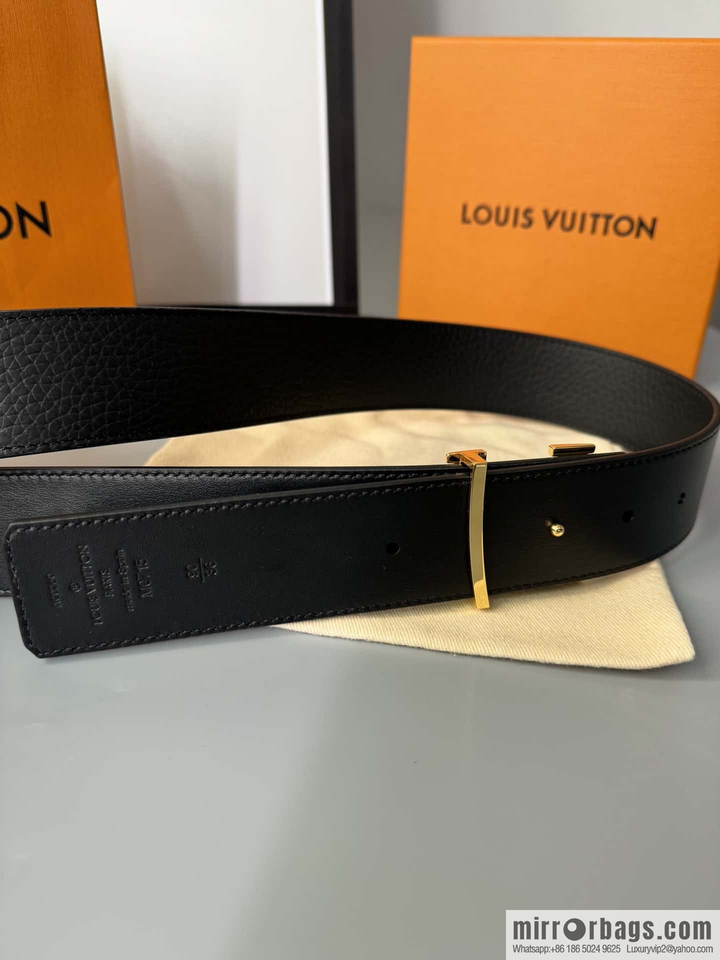 LV/Louis Vuitton Shape MNG Climbing Double Sided Belt 40mm