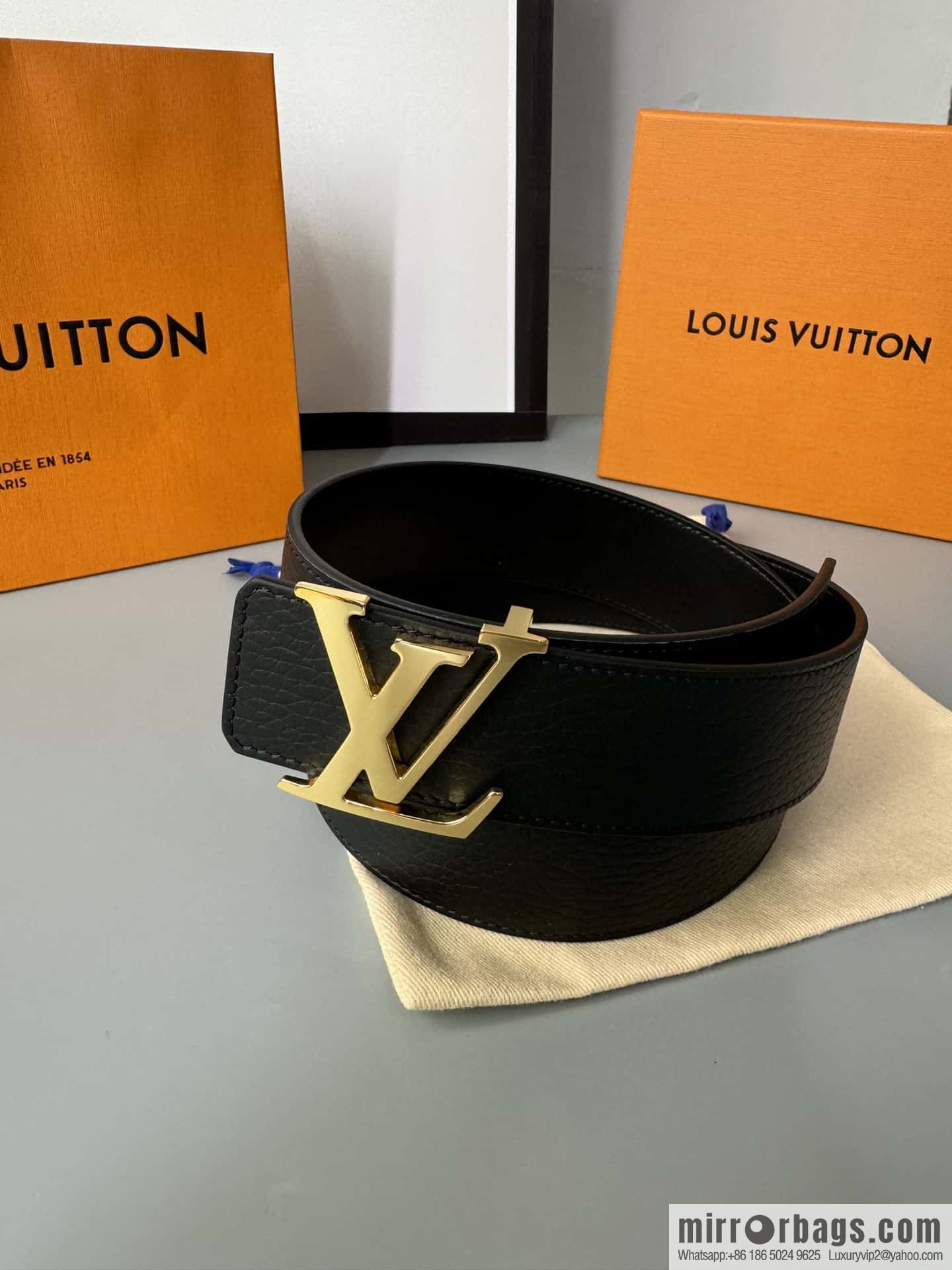 LV/Louis Vuitton Shape MNG Climbing Double Sided Belt 40mm