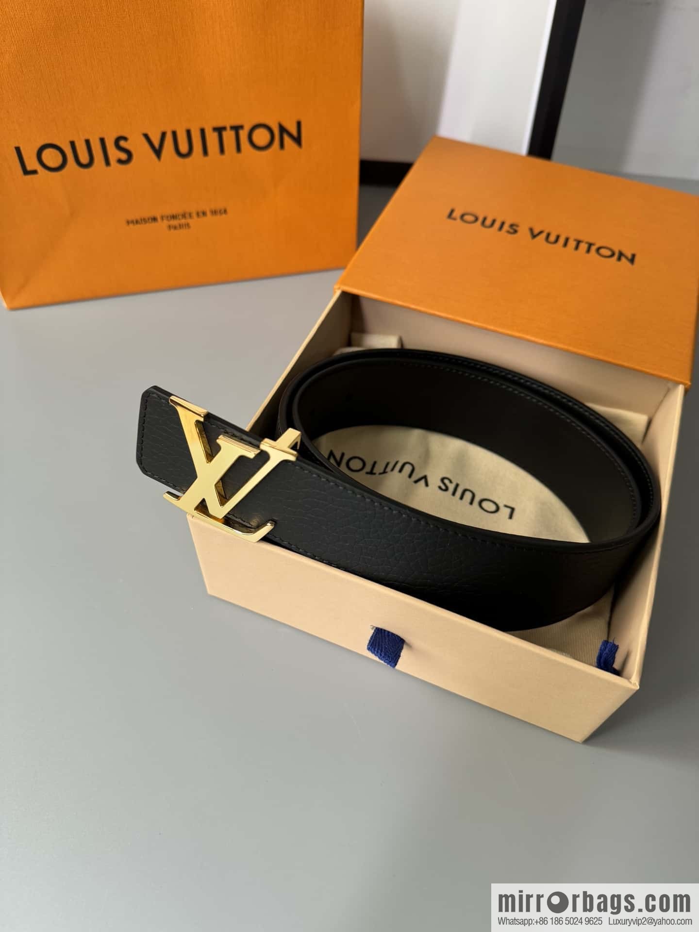 LV/Louis Vuitton Shape MNG Climbing Double Sided Belt 40mm