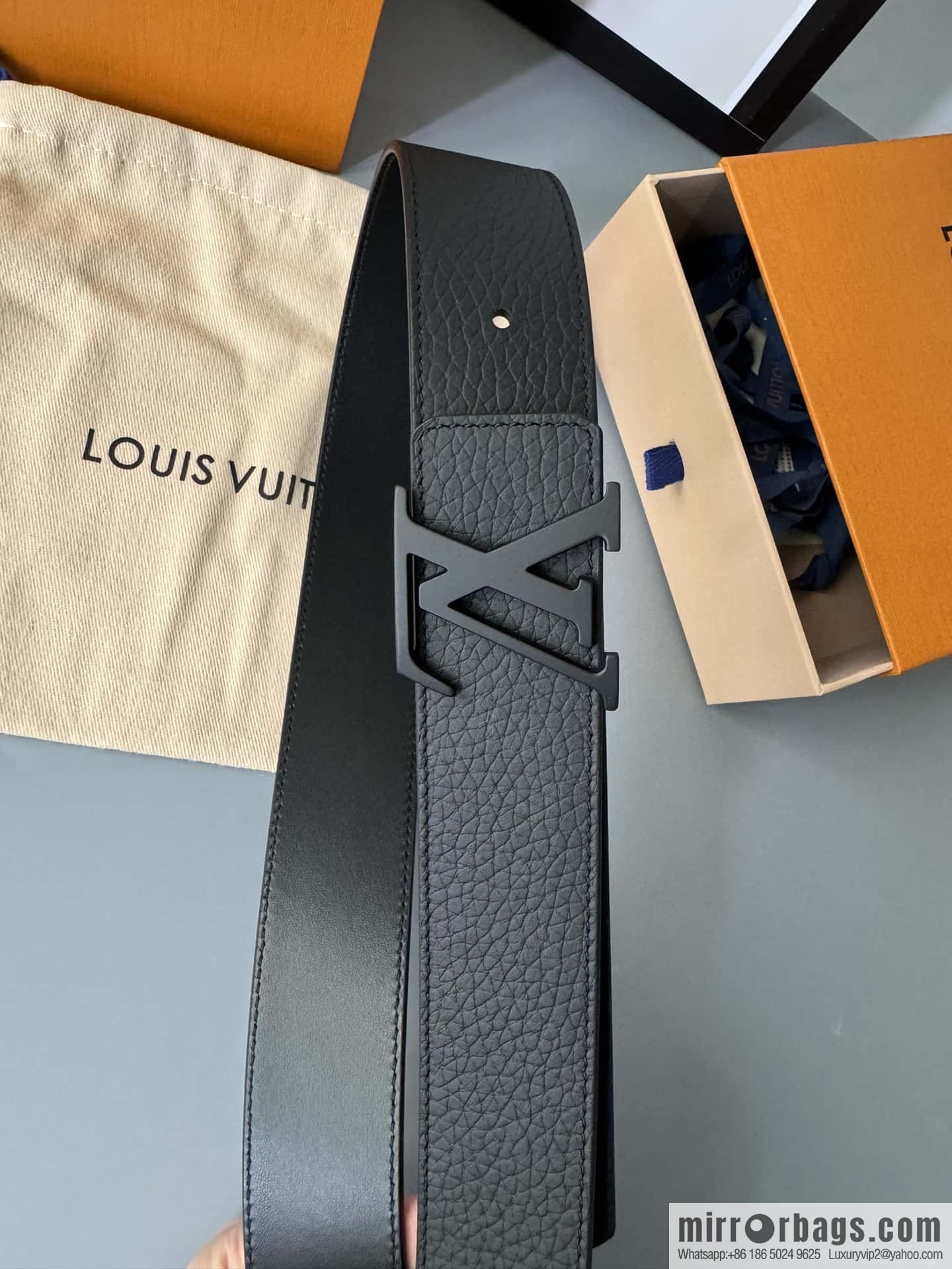 LV/Louis Vuitton Shape MNG Climbing Double Sided Belt 40mm