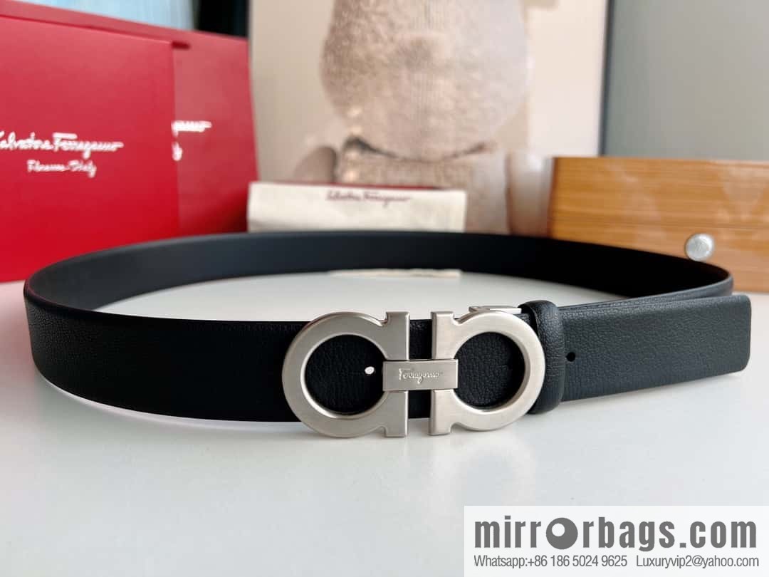 Ferragamo 2022 latest style men's business belt 3.5cm