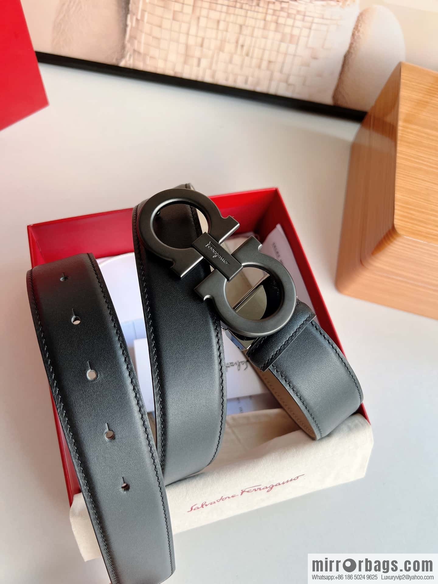 Ferragamo 2022 latest style men's business belt 3.5cm