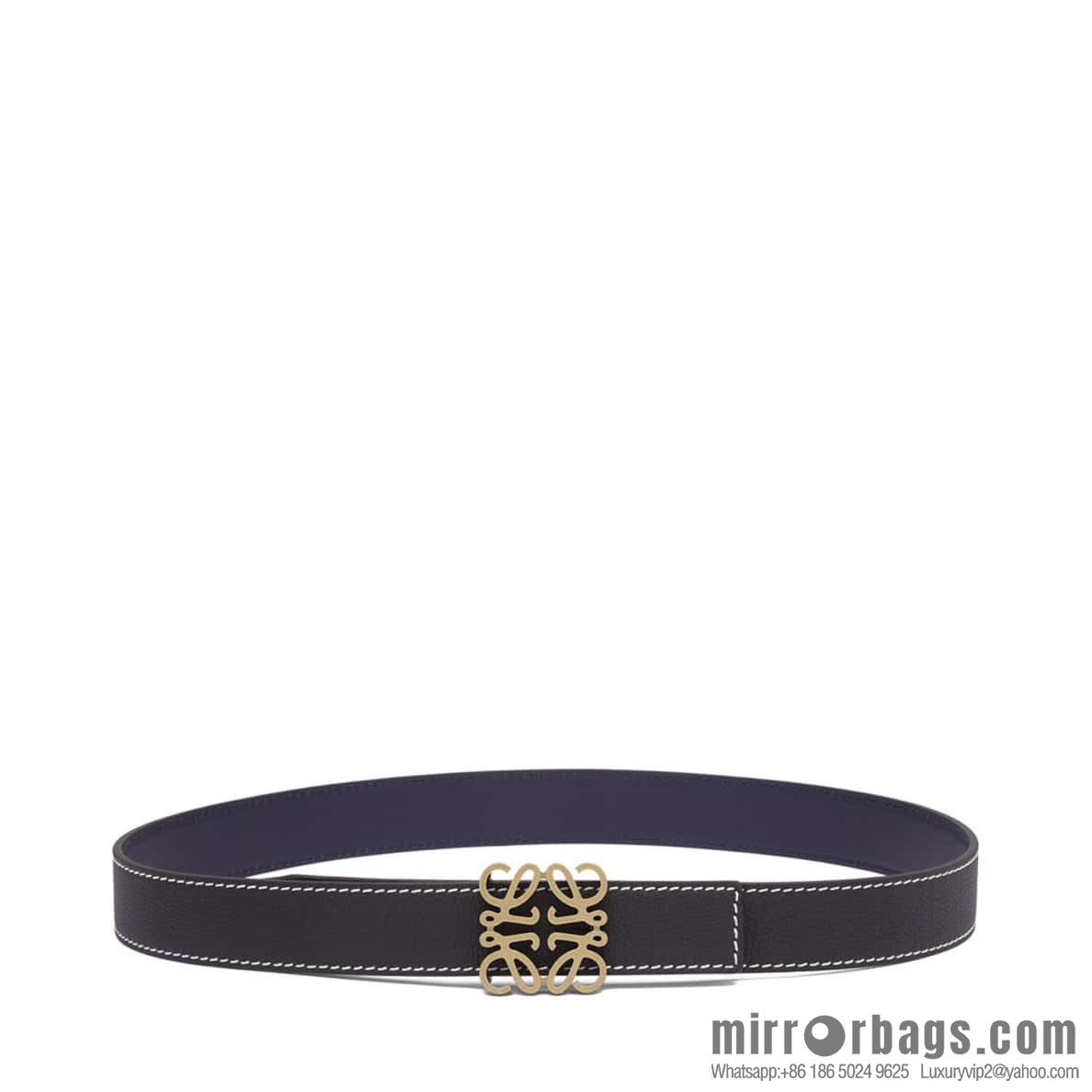 LOEWE Luo Yiwei 3.2cm old gold retro metal buckle first layer cowhide belt
