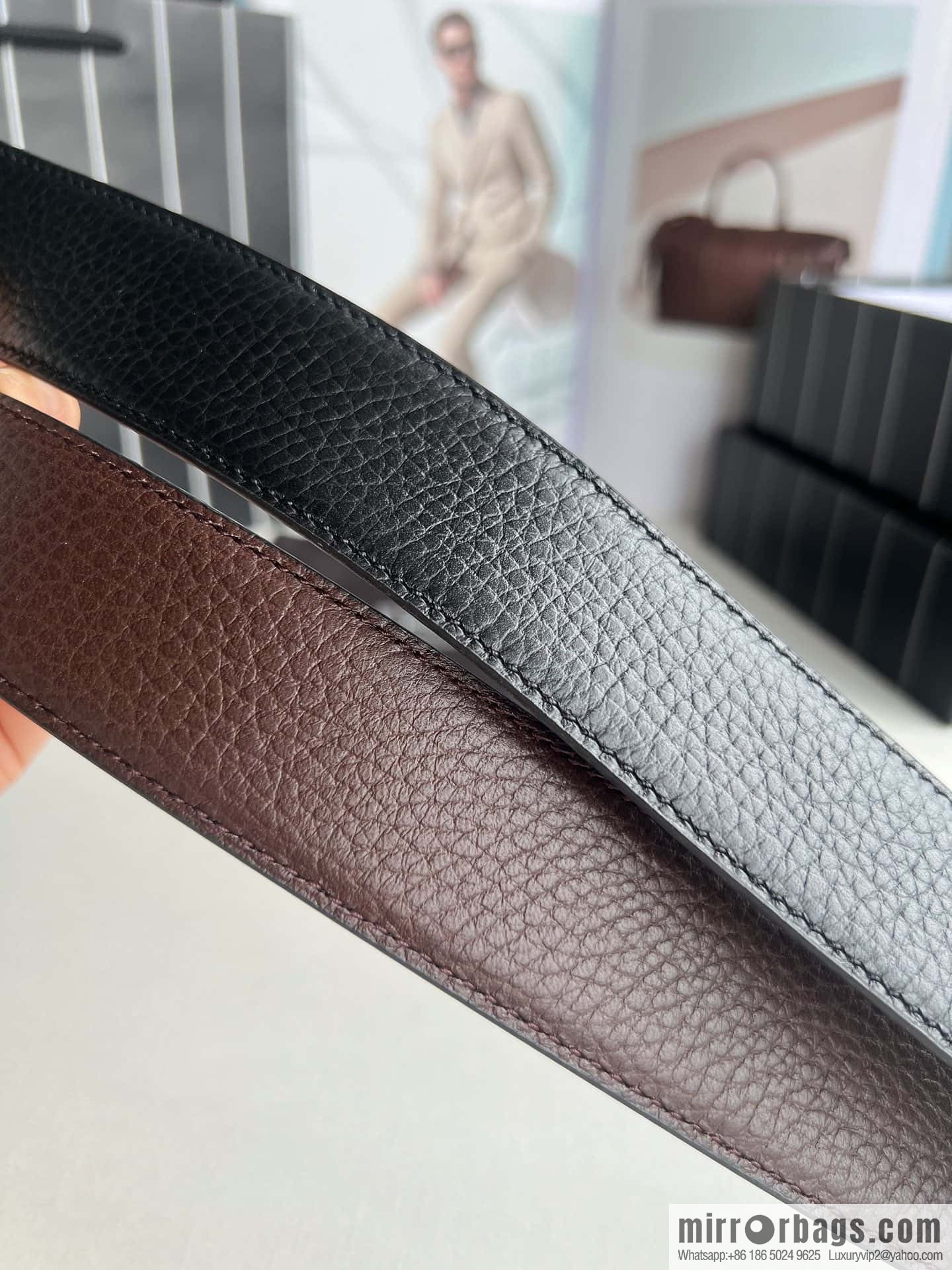 Ermengildo. Zein Zegna men's business leisure rotating pin buckle imported first layer cowhide belt 3.5cm