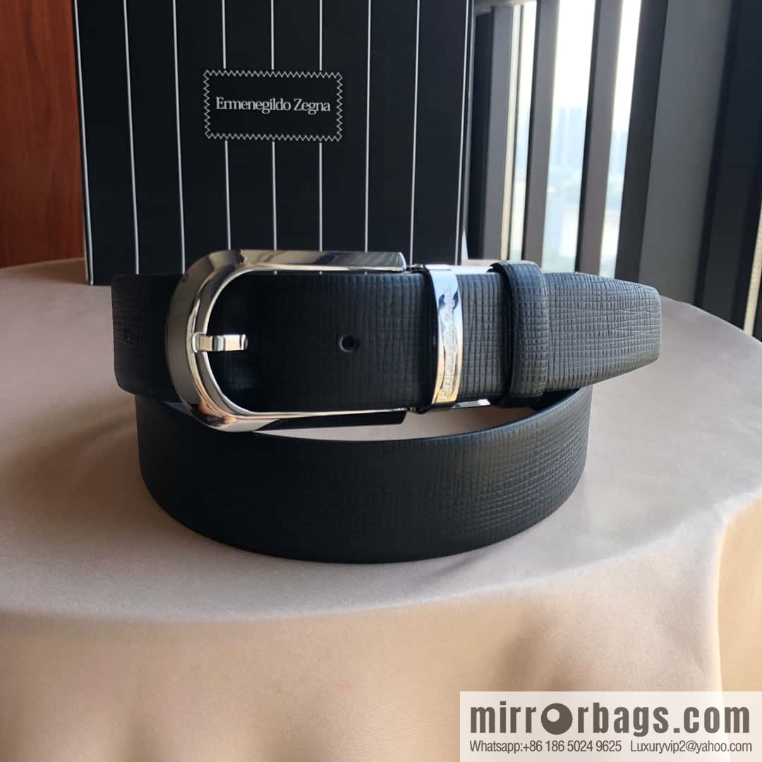 ZEGNA Zegna, men's business leisure rotating pin buckle imported first layer cowhide belt