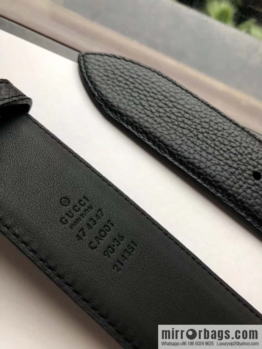 GUCCI logo retro design belt original lychee texture 4.0cm belt