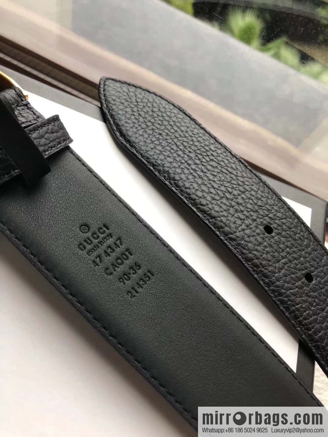 GUCCI logo retro design belt original lychee texture 4.0cm belt