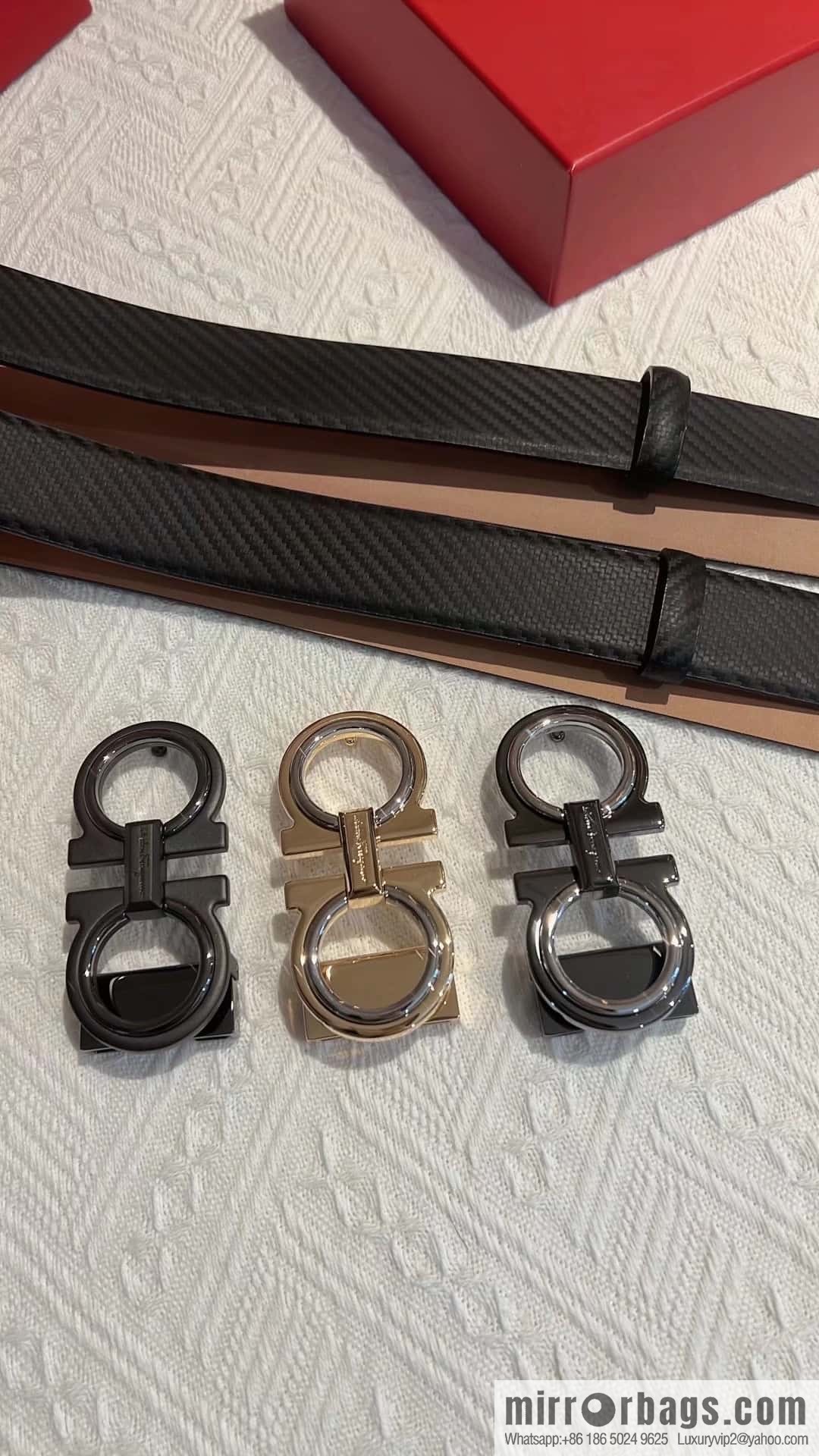 Ferragamo Ferragamo Men's Leather Belt 3.5cm