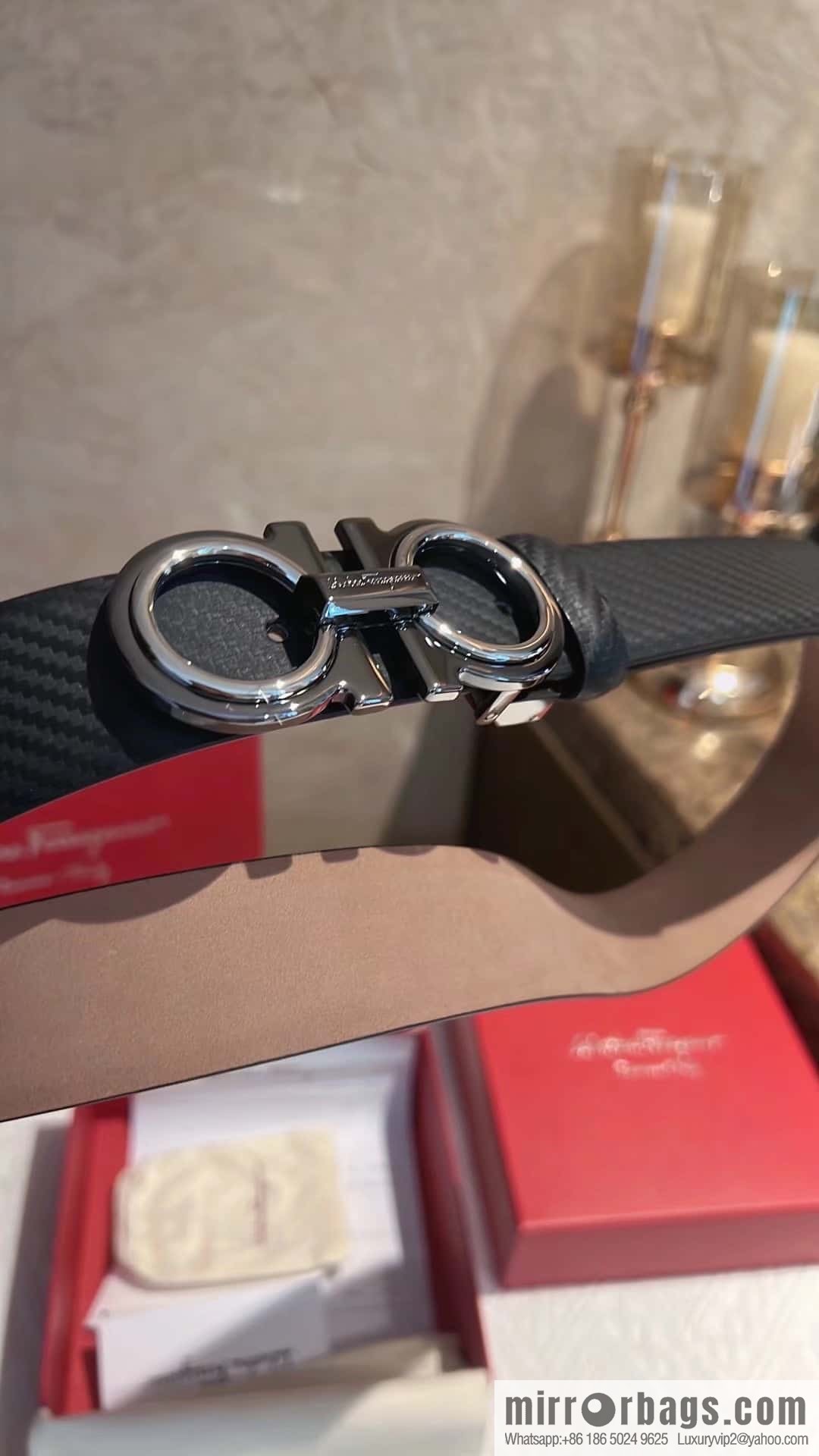 Ferragamo Ferragamo Men's Leather Belt 3.5cm