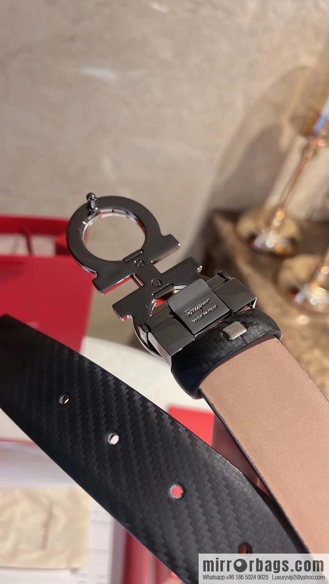 Ferragamo Ferragamo Men's Leather Belt 3.5cm