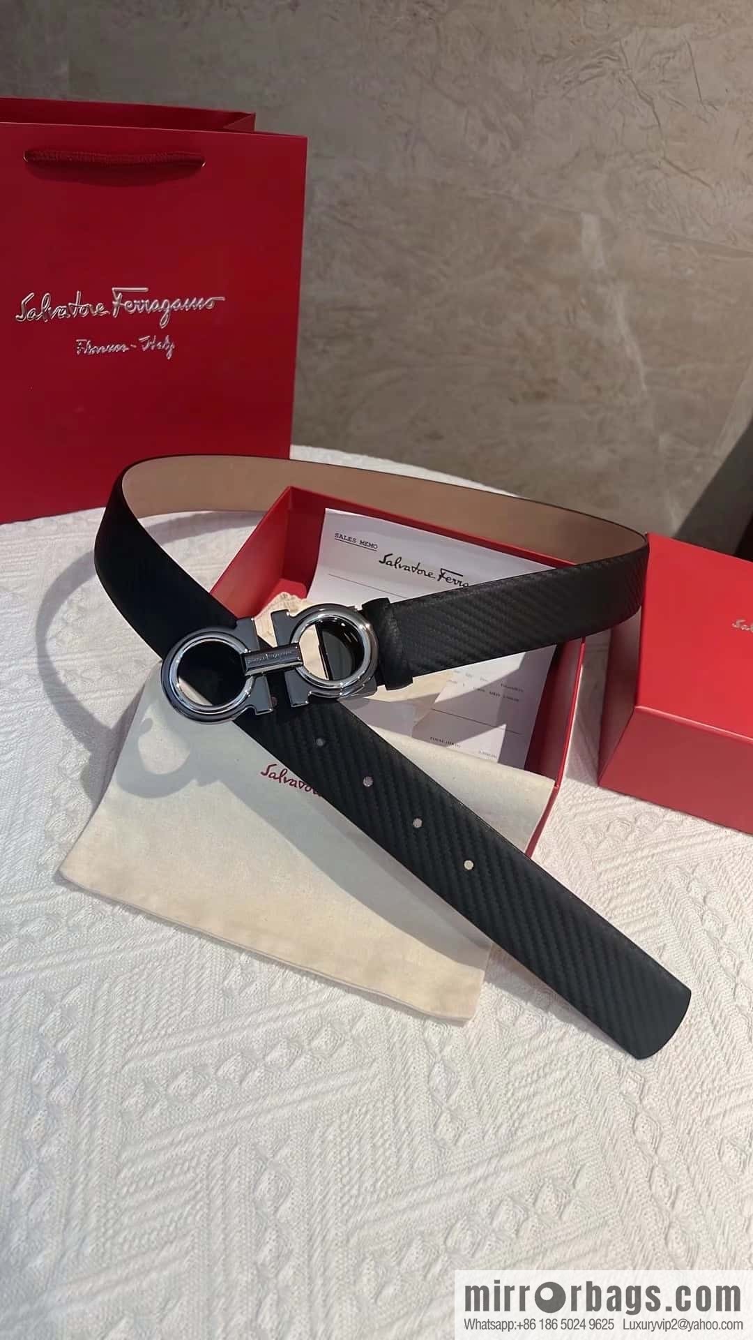 Ferragamo Ferragamo Men's Leather Belt 3.5cm