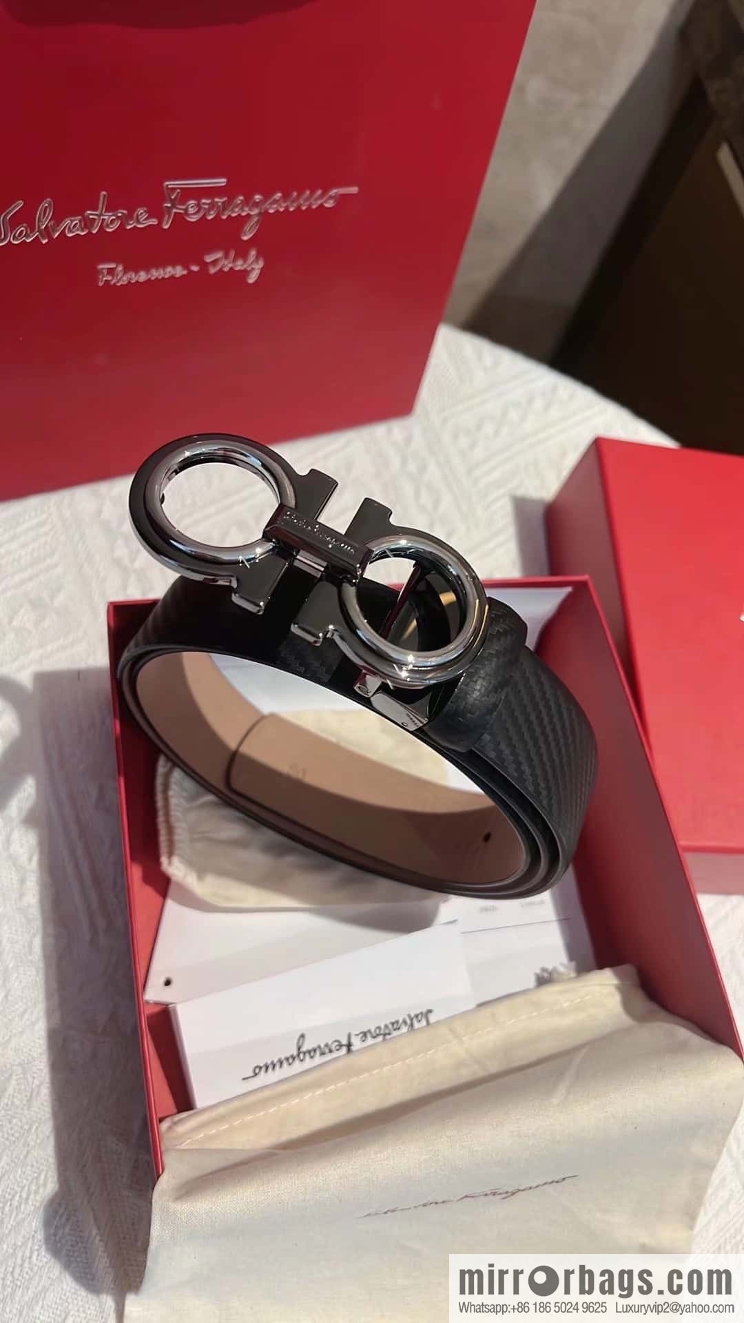Ferragamo Ferragamo Men's Leather Belt 3.5cm