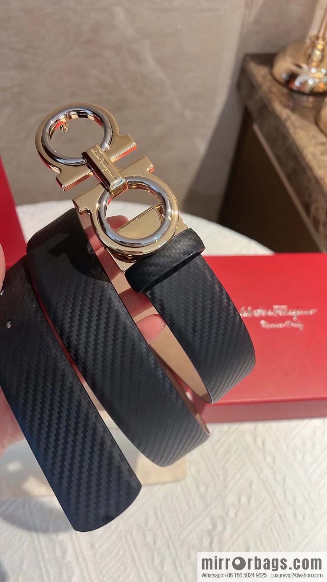 Ferragamo Ferragamo Men's Leather Belt 3.5cm