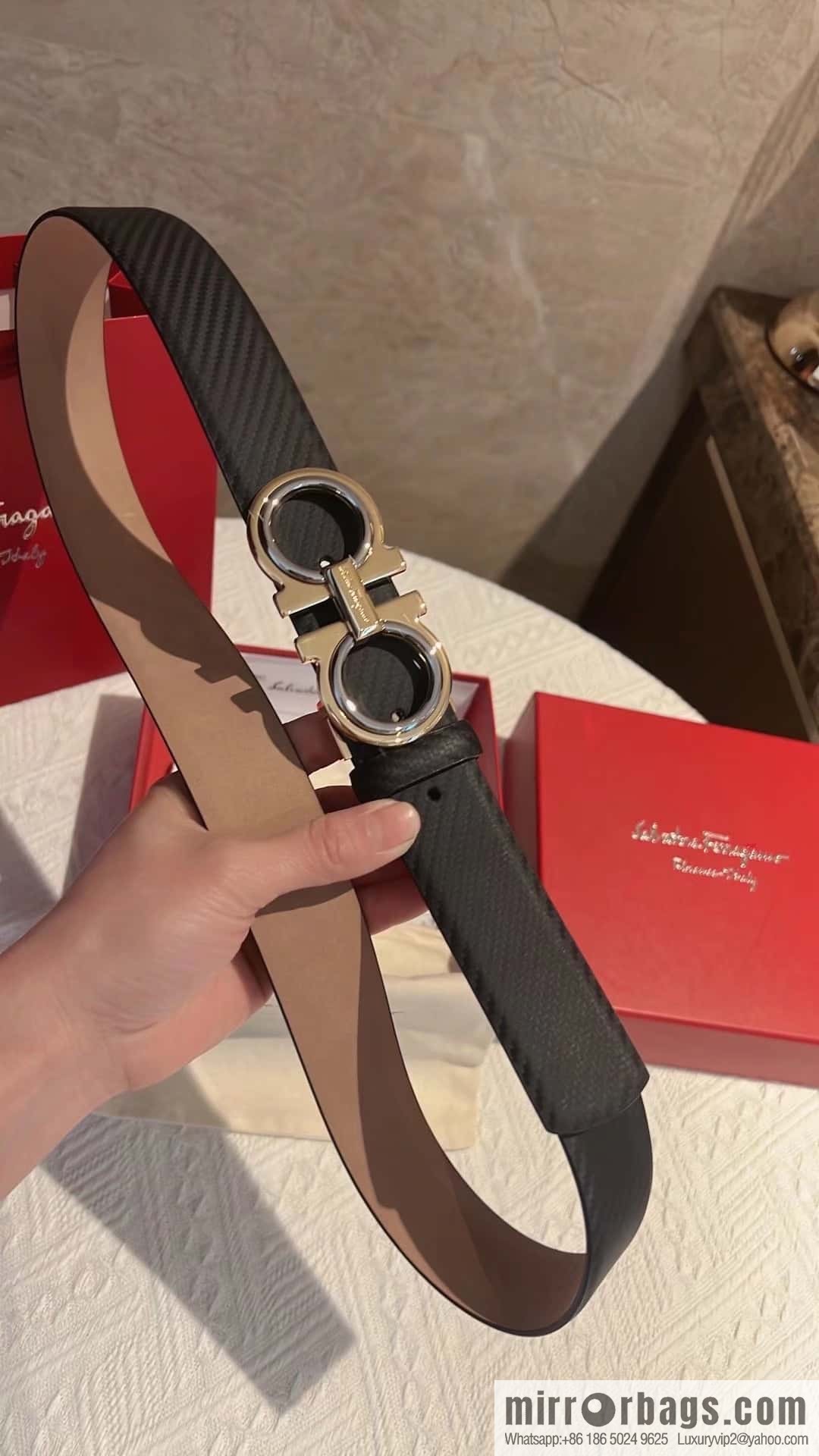 Ferragamo Ferragamo Men's Leather Belt 3.5cm
