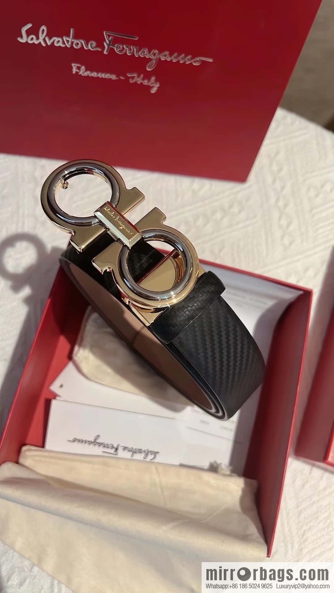 Ferragamo Ferragamo Men's Leather Belt 3.5cm