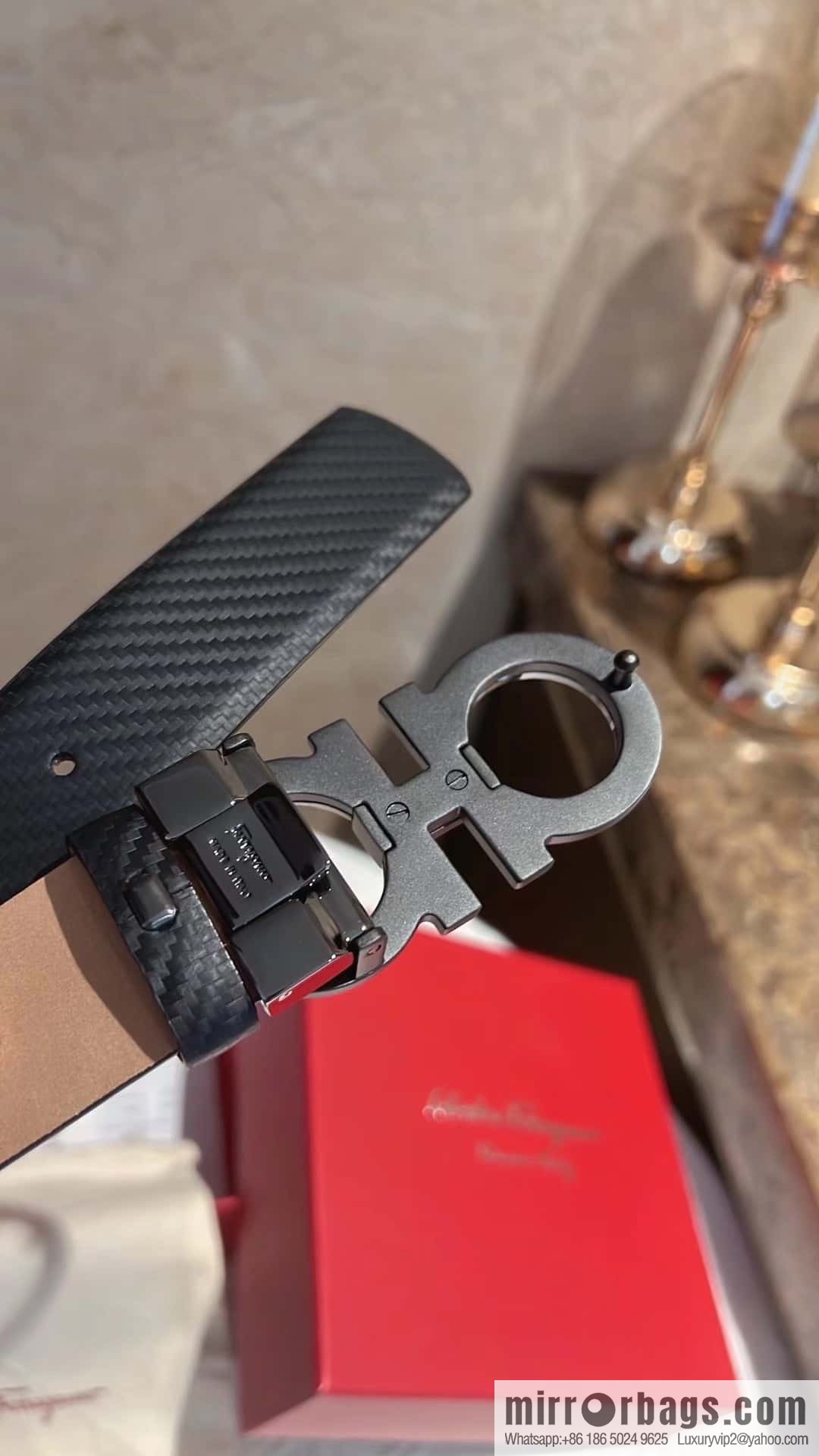 Ferragamo Ferragamo Men's Leather Belt 3.5cm