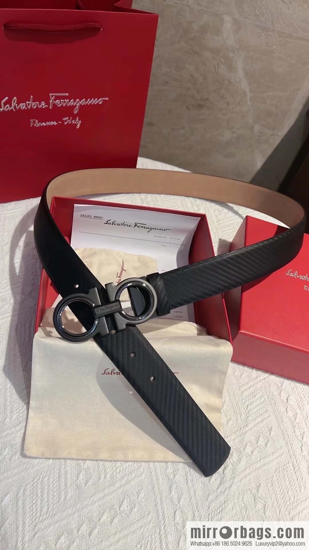 Ferragamo Ferragamo Men's Leather Belt 3.5cm