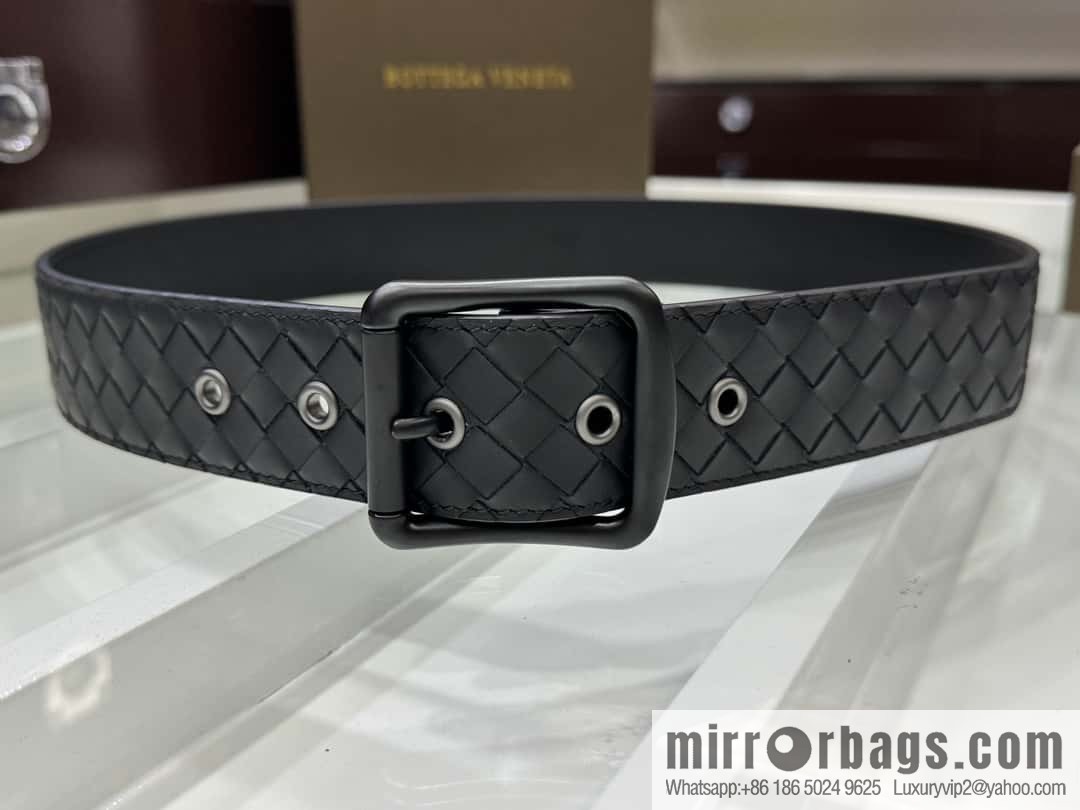 Bottega Veneta 3.8cm Classic Pin Buckle, Cowhide Woven Belt