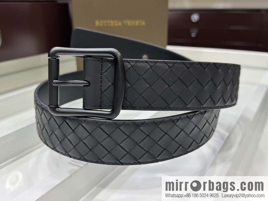 Bottega Veneta 3.8cm Classic Pin Buckle, Cowhide Woven Belt