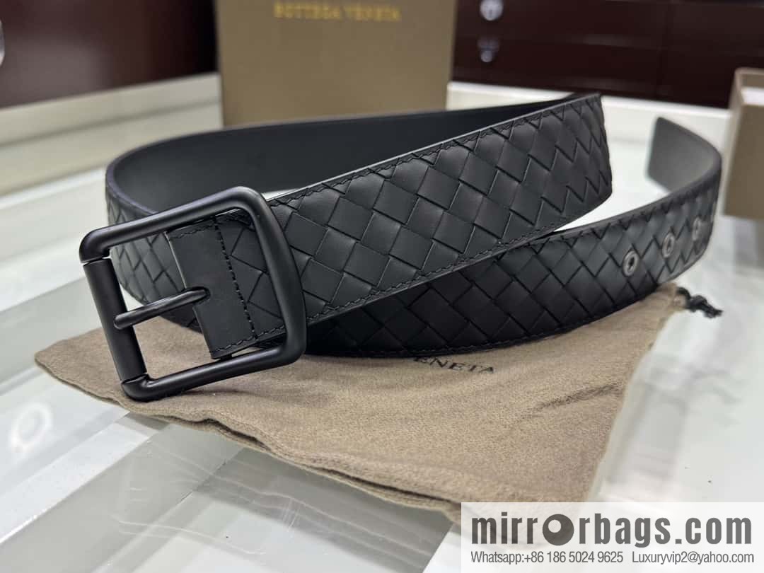 Bottega Veneta 3.8cm Classic Pin Buckle, Cowhide Woven Belt