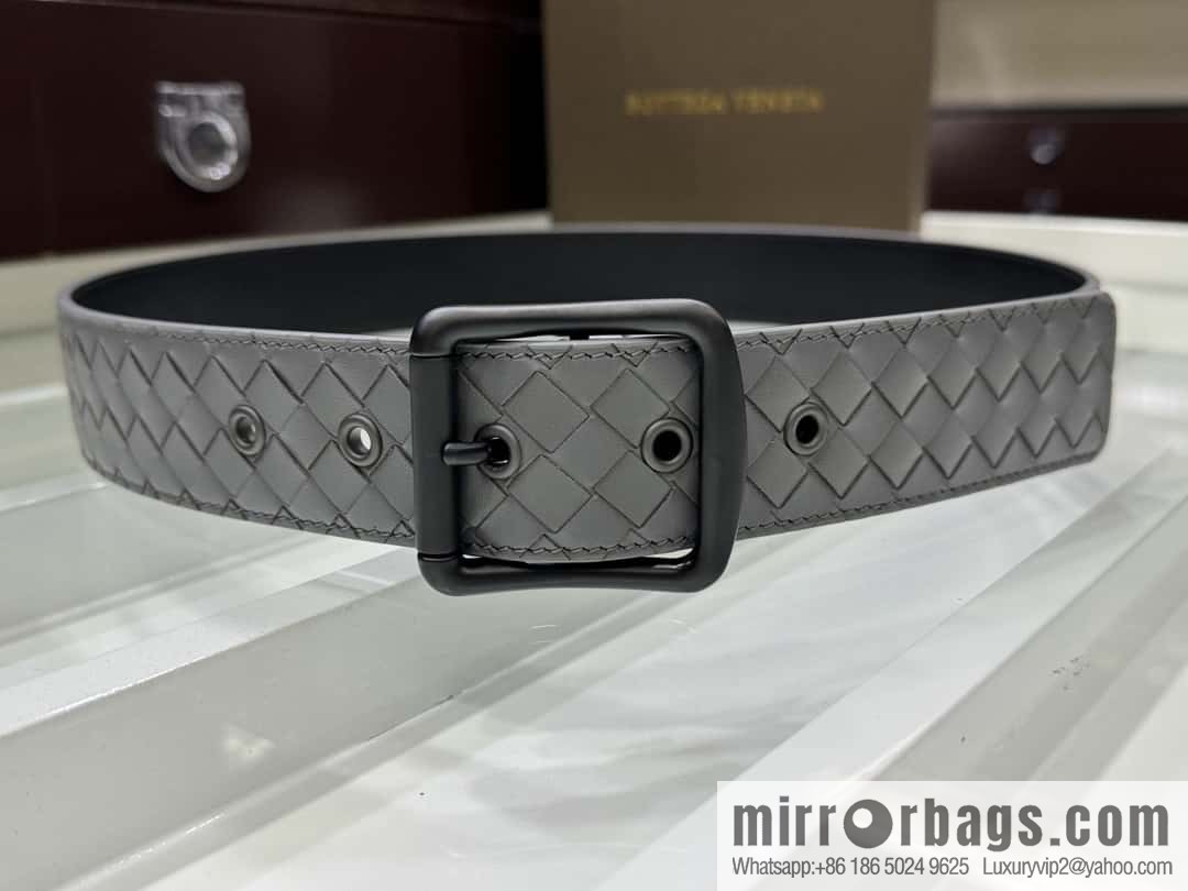 Bottega Veneta 3.8cm Classic Pin Buckle, Cowhide Woven Belt