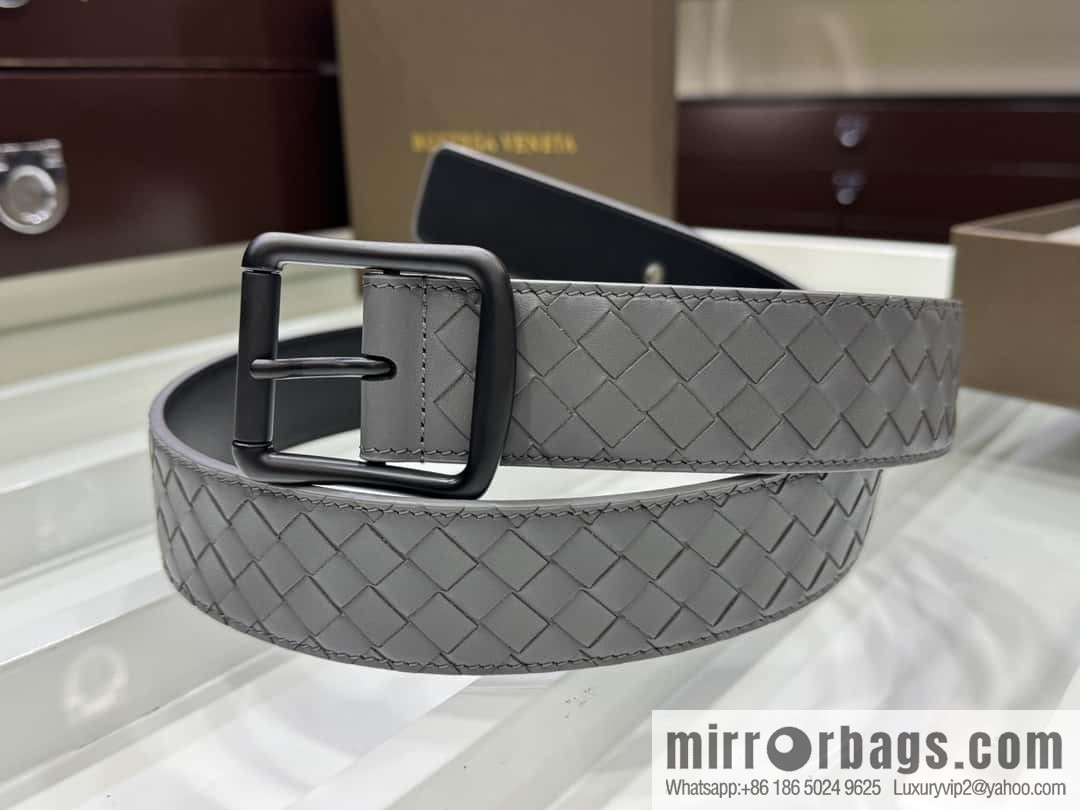 Bottega Veneta 3.8cm Classic Pin Buckle, Cowhide Woven Belt
