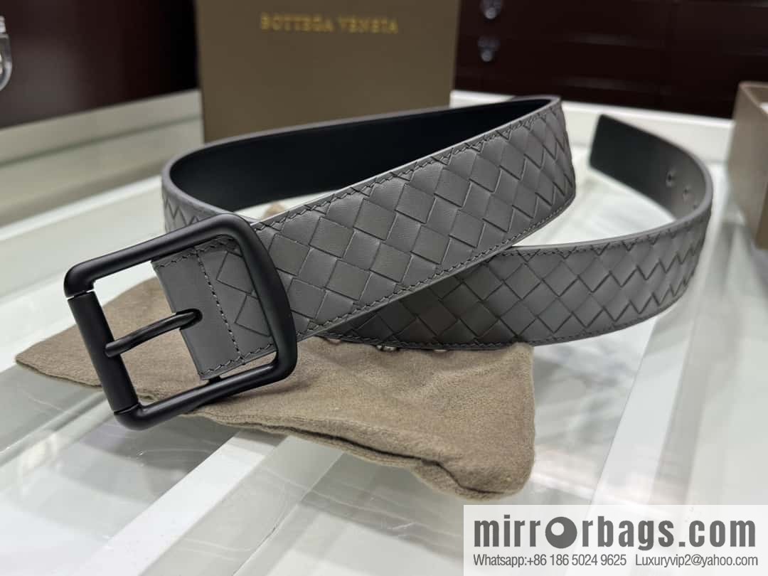Bottega Veneta 3.8cm Classic Pin Buckle, Cowhide Woven Belt