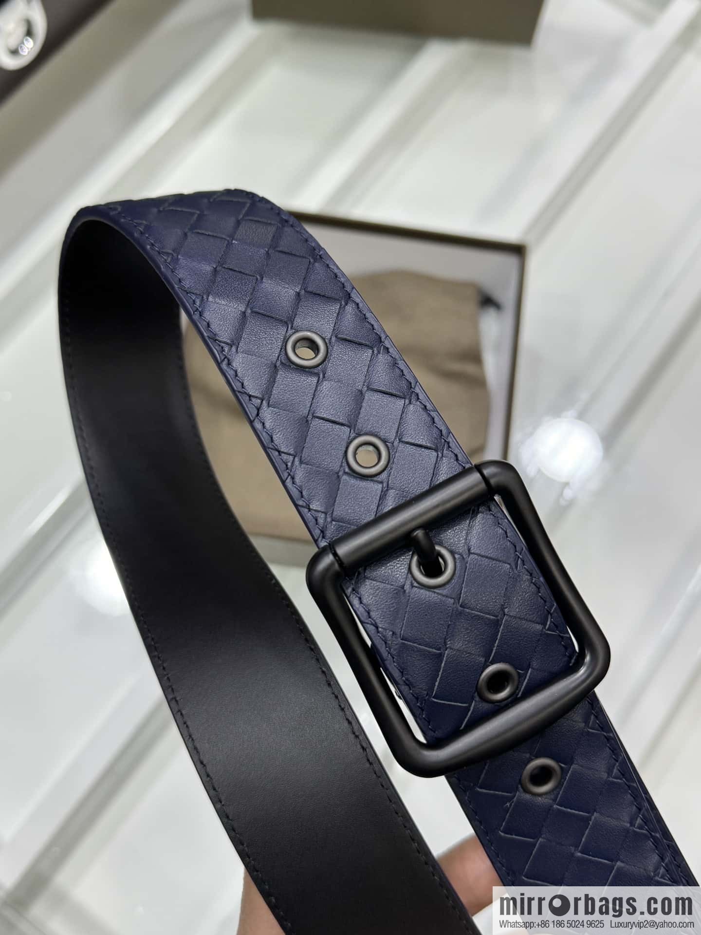 Bottega Veneta 3.8cm Classic Pin Buckle, Cowhide Woven Belt