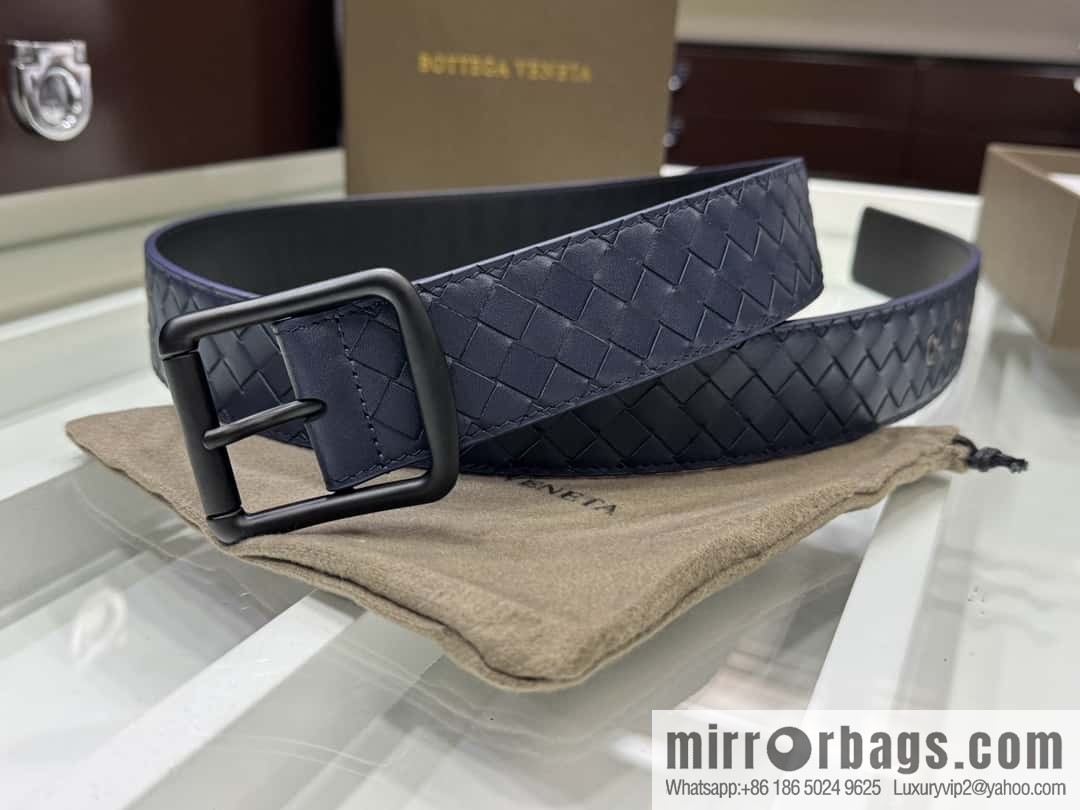 Bottega Veneta 3.8cm Classic Pin Buckle, Cowhide Woven Belt