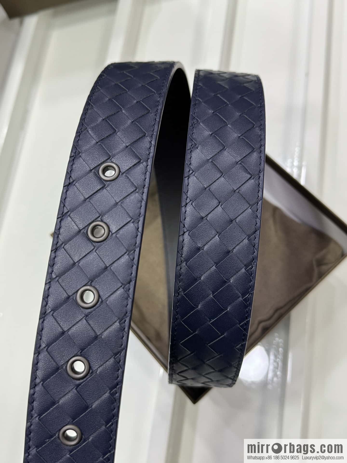 Bottega Veneta 3.8cm Classic Pin Buckle, Cowhide Woven Belt