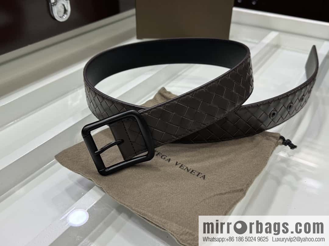 Bottega Veneta 3.8cm Classic Pin Buckle, Cowhide Woven Belt
