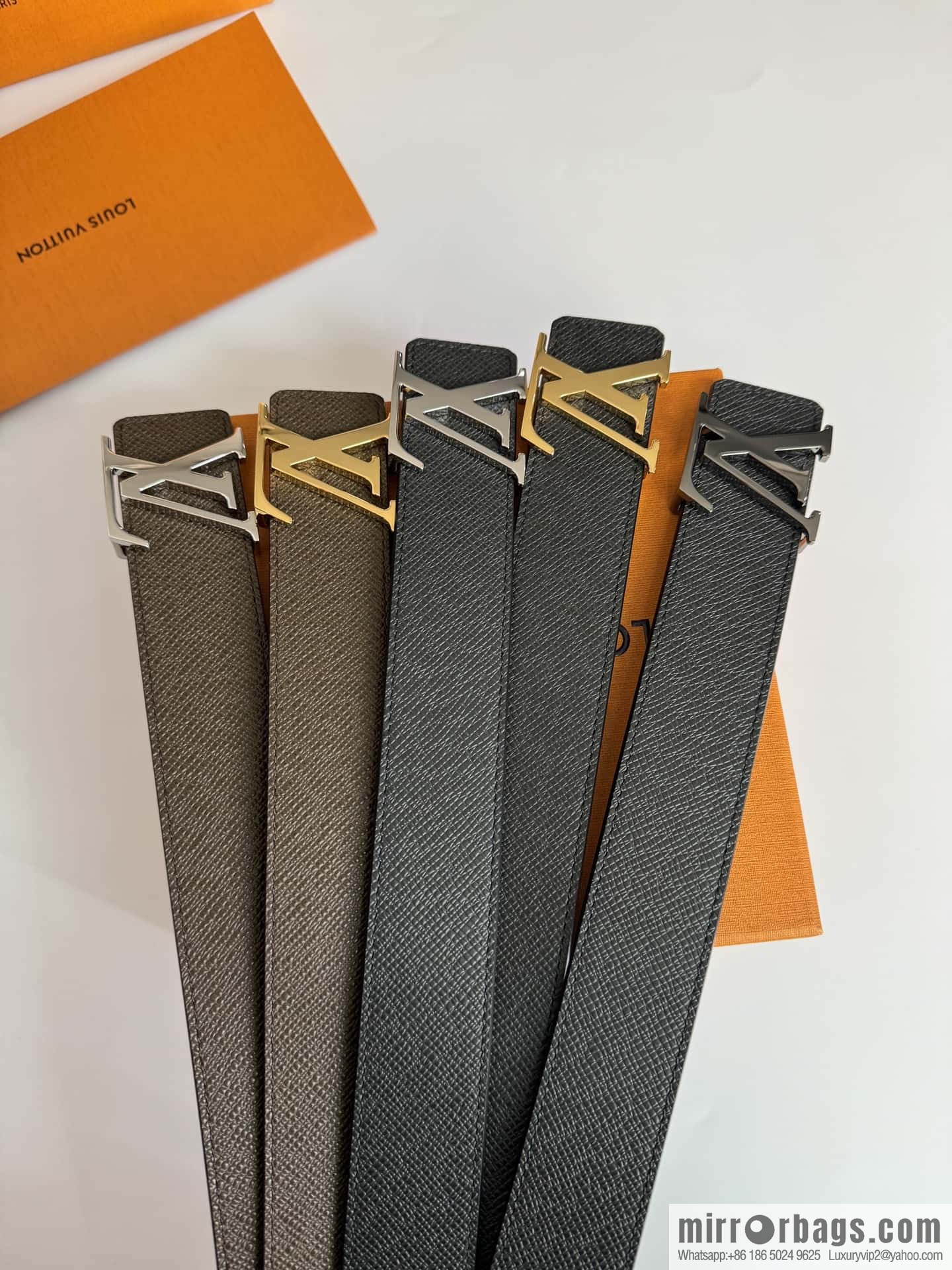 LV cross pattern men's belt 3.5cm M9351 M6897