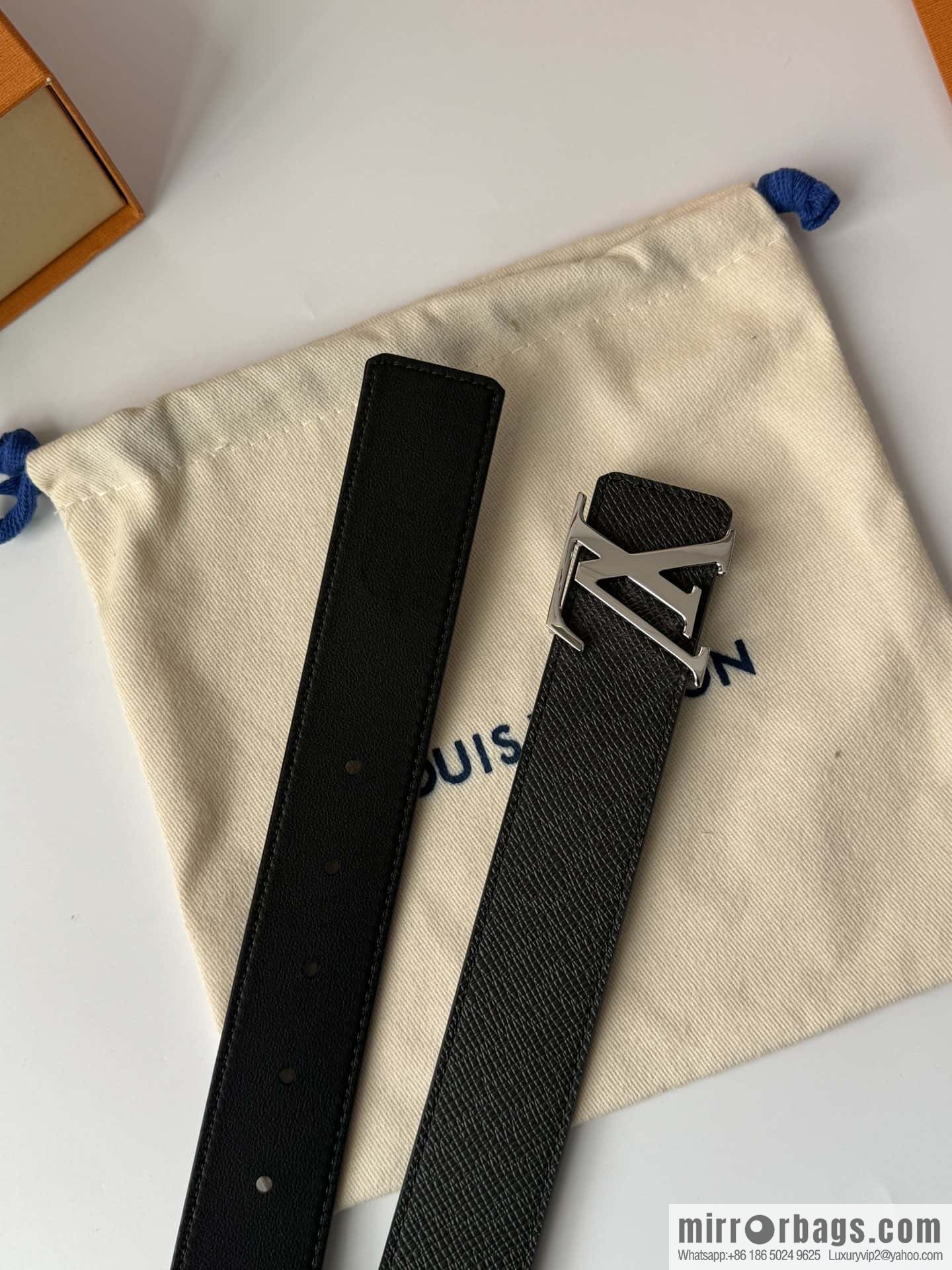 LV cross pattern men's belt 3.5cm M9351 M6897