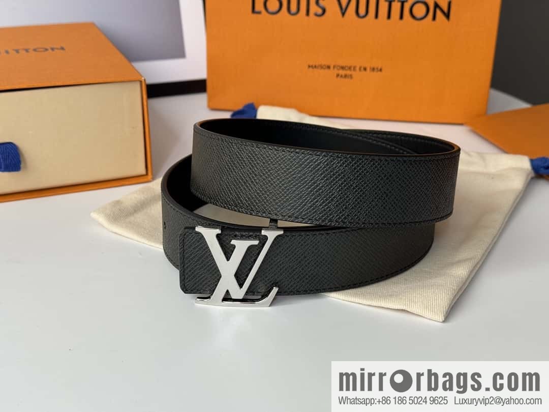LV cross pattern men's belt 3.5cm M9351 M6897