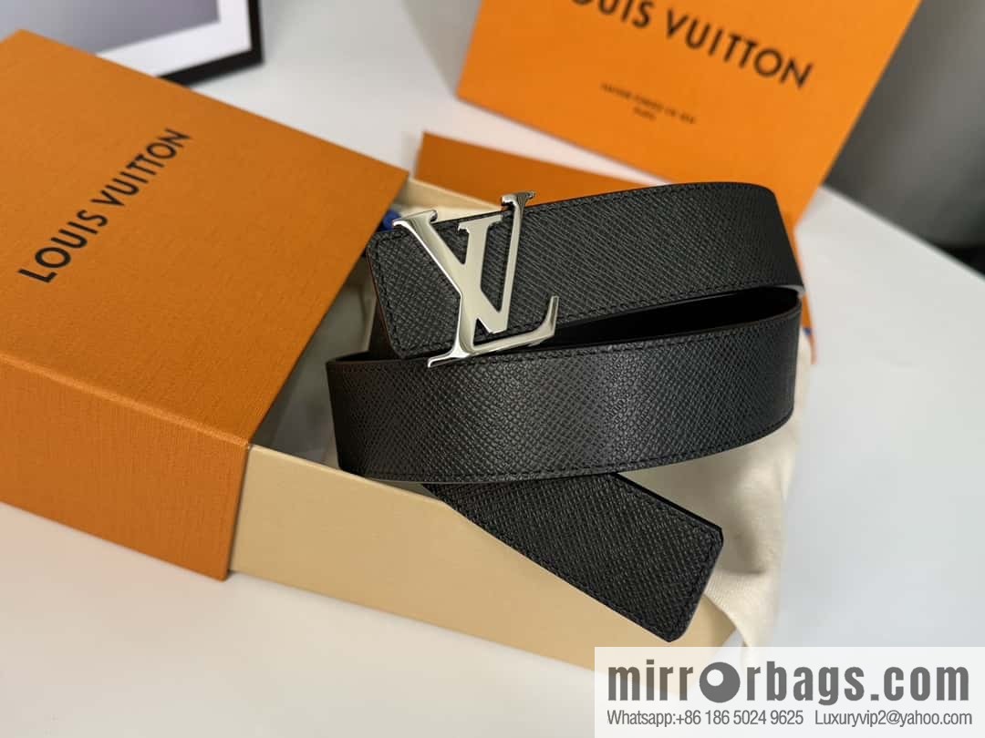 LV cross pattern men's belt 3.5cm M9351 M6897