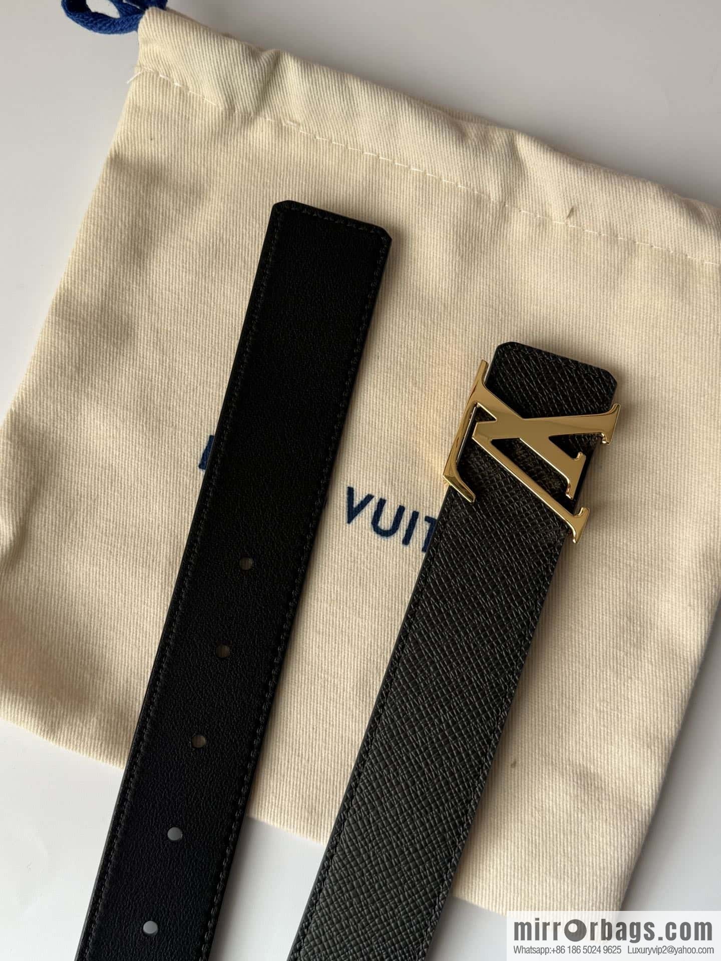 LV cross pattern men's belt 3.5cm M9351 M6897