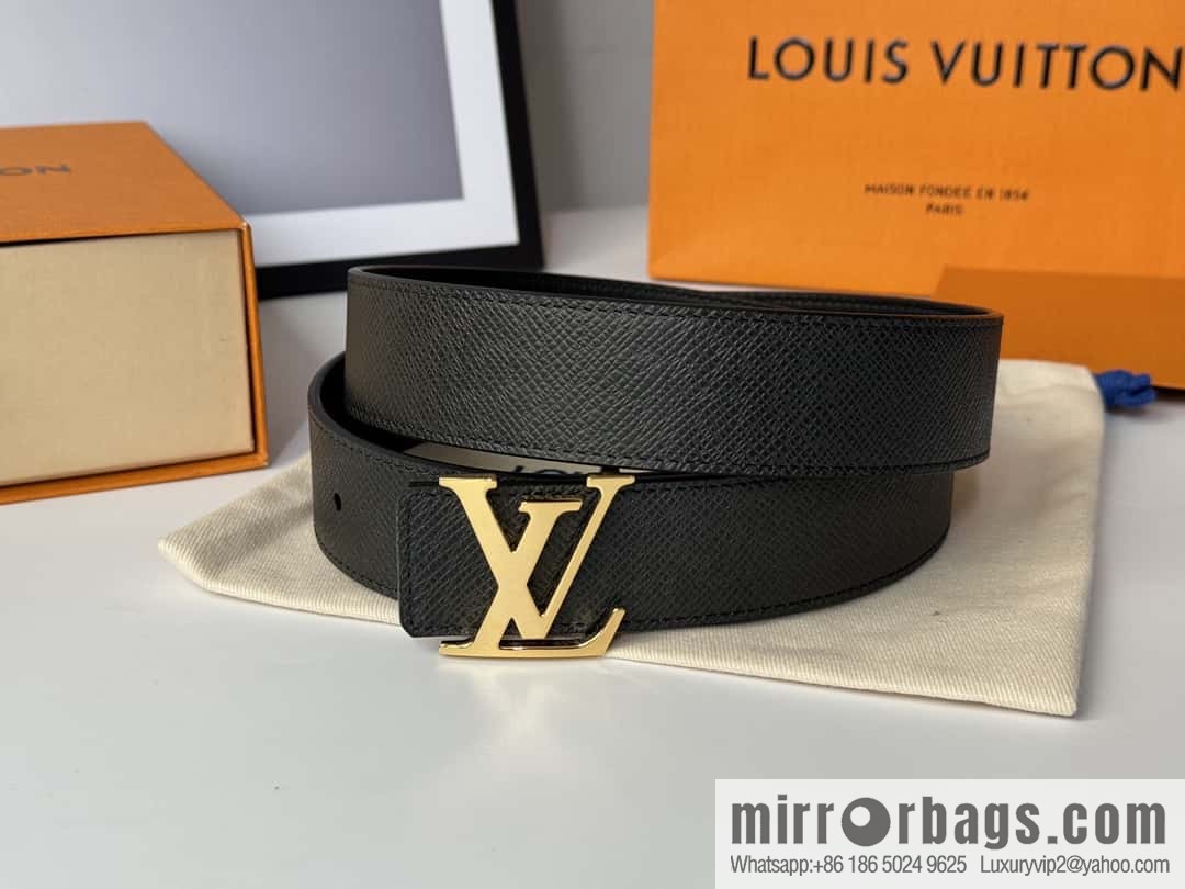 LV cross pattern men's belt 3.5cm M9351 M6897