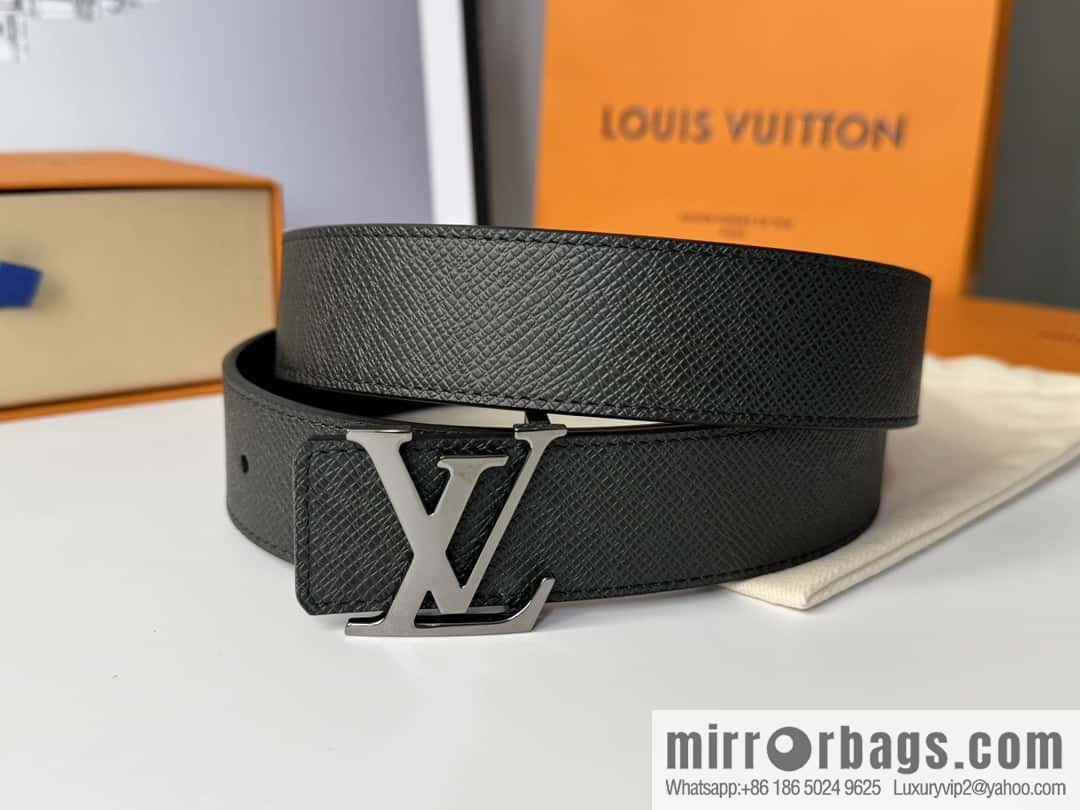 LV cross pattern men's belt 3.5cm M9351 M6897