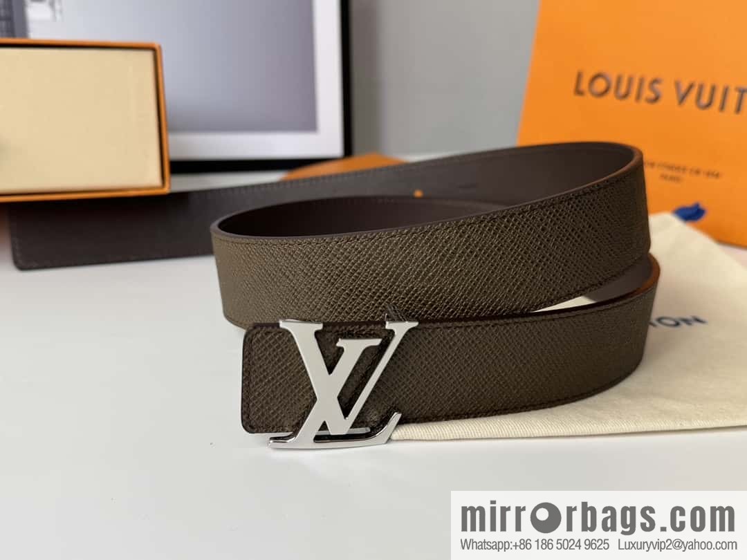LV cross pattern men's belt 3.5cm M9351 M6897
