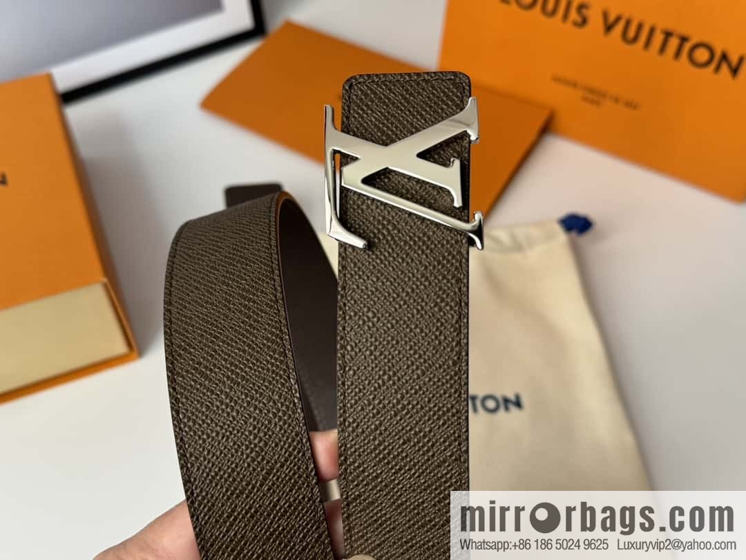 LV cross pattern men's belt 3.5cm M9351 M6897