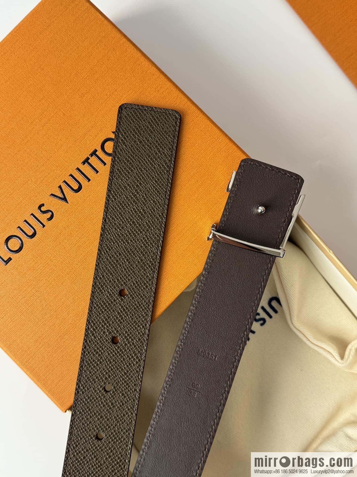 LV cross pattern men's belt 3.5cm M9351 M6897