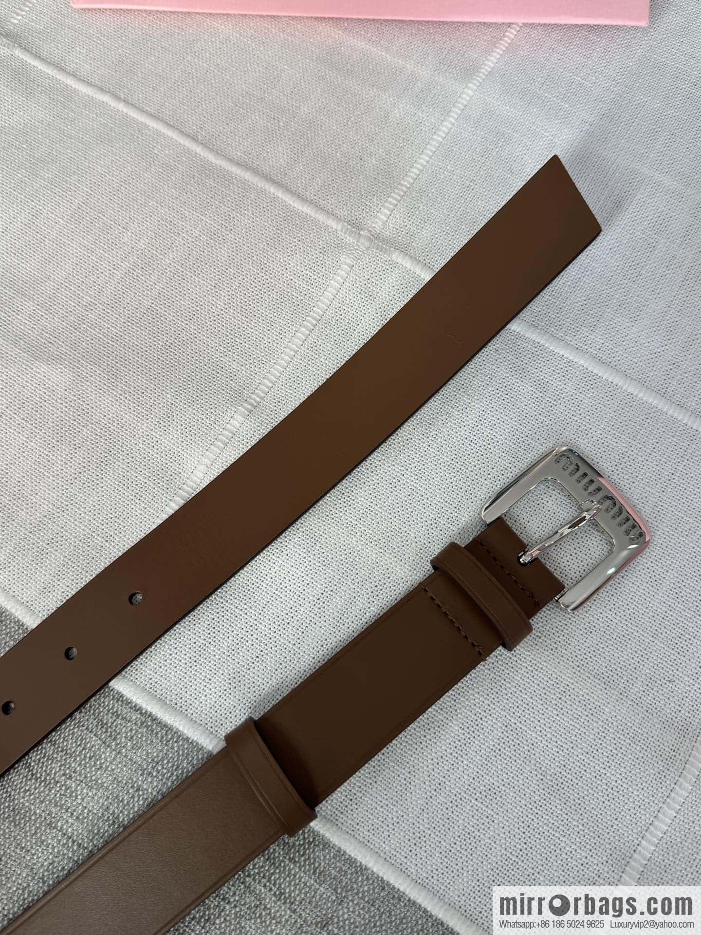 Miumiu double-sided first-layer cowhide belt 3.0CM