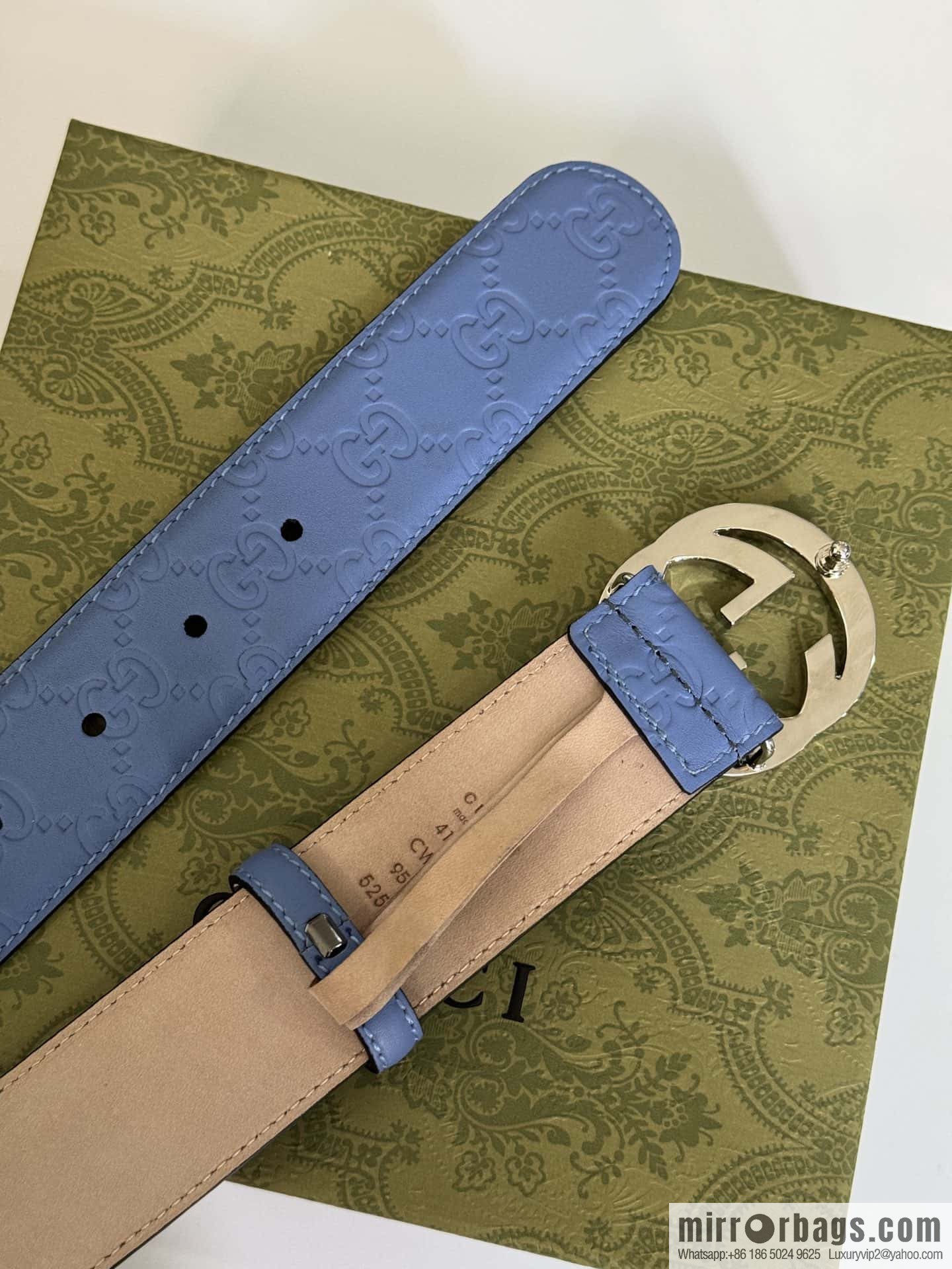 GUCCI Classic Double G Embossed Belt 3.7CM
